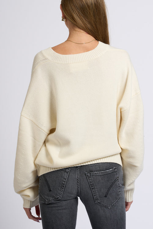 Circus Hotel Maglia Cashmere Panna Donna