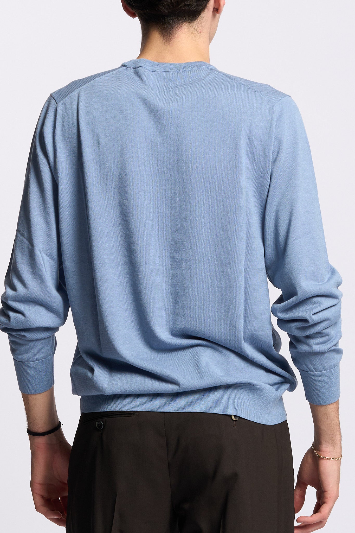 Claq Maglia Cotone e Seta Carta da Zucchero Uomo-4