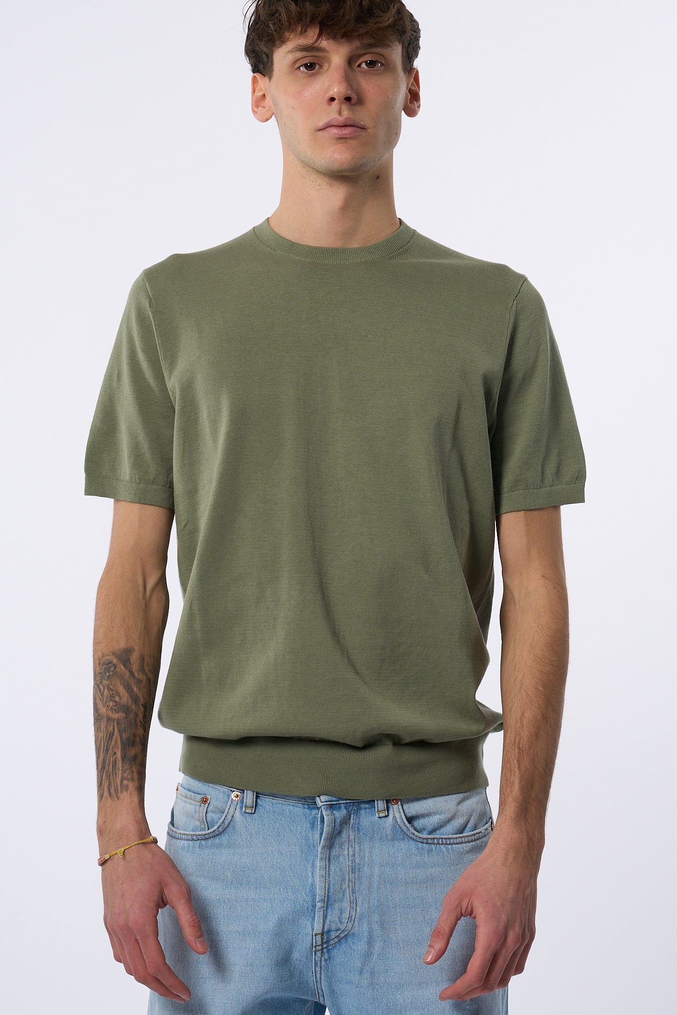 Claq Maglia Manica Corta Verde Salvia Uomo-3