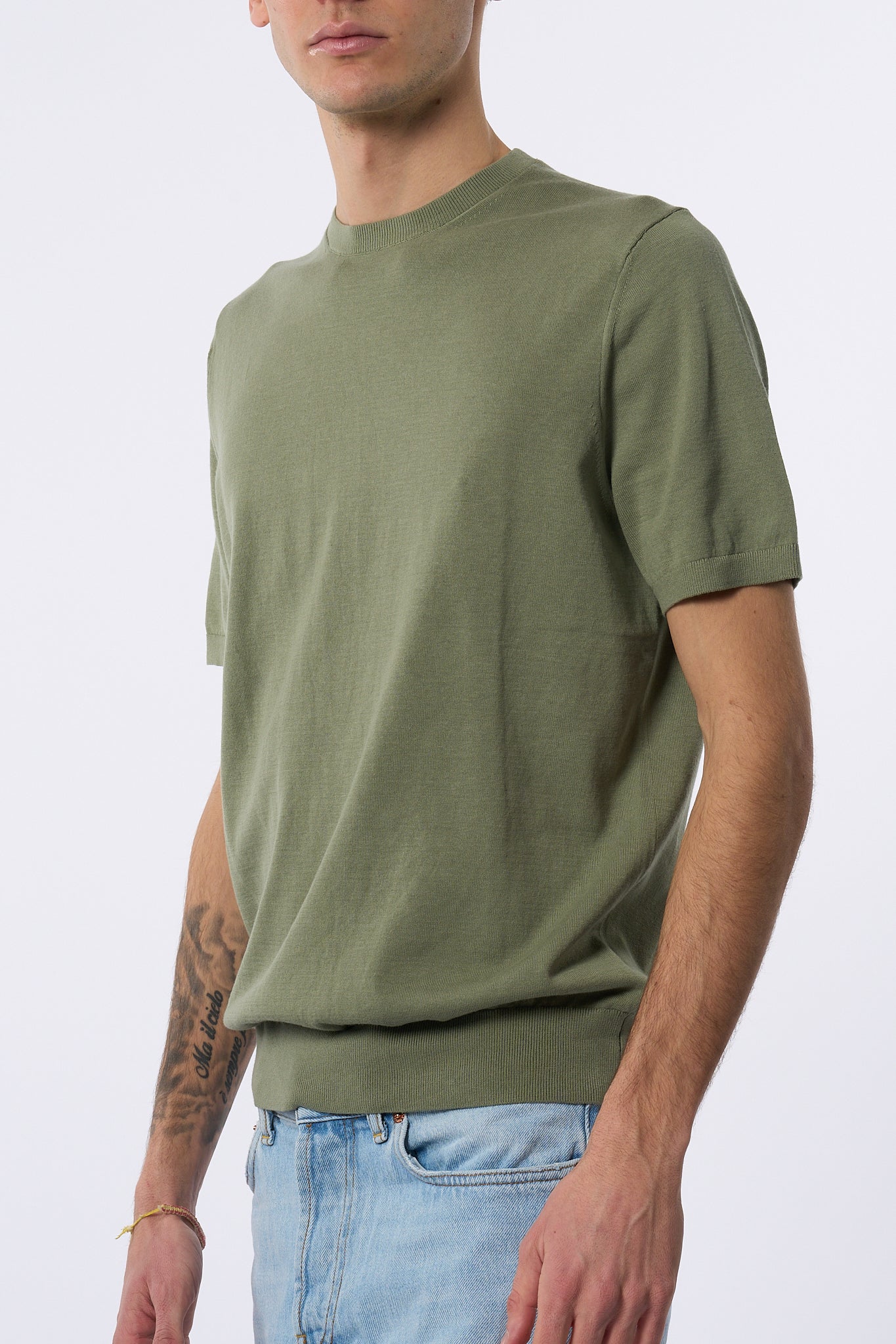 Claq Maglia Manica Corta Verde Salvia Uomo-2