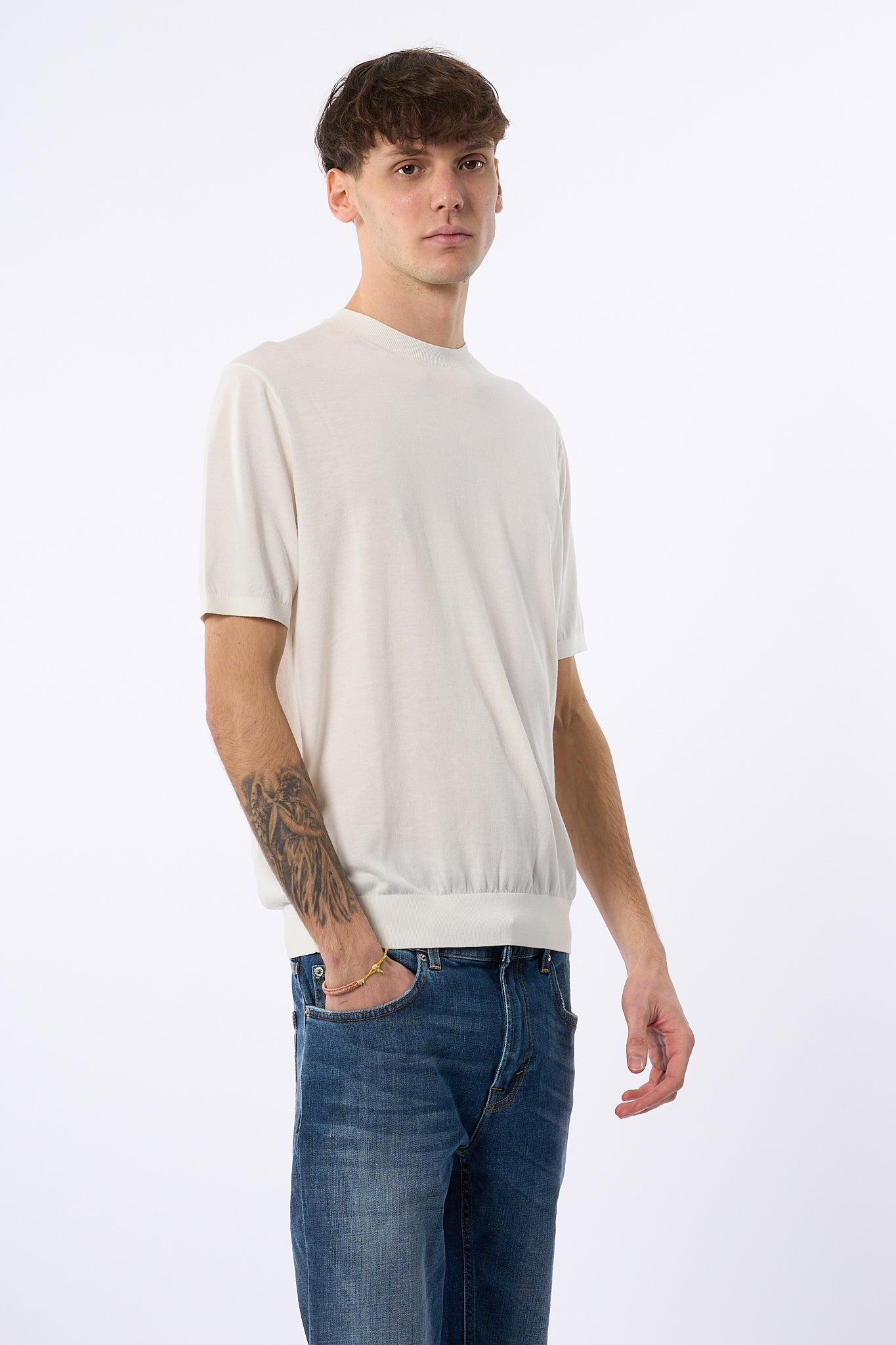 Claq Maglia Misto Seta Latte Uomo-1