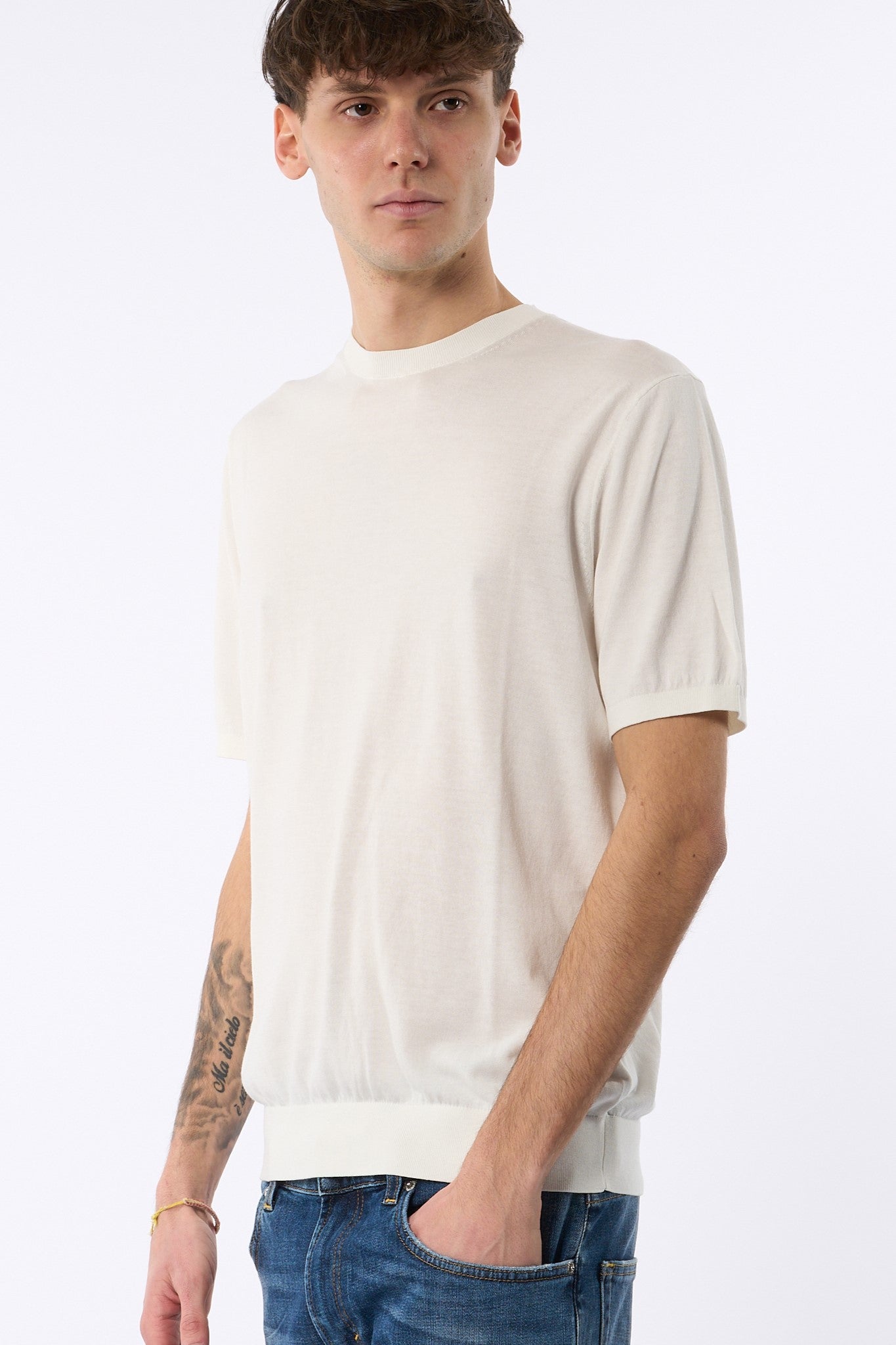 Claq Maglia Misto Seta Latte Uomo-4