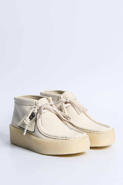 Clarks Wallabee Cup Bianco Donna-2