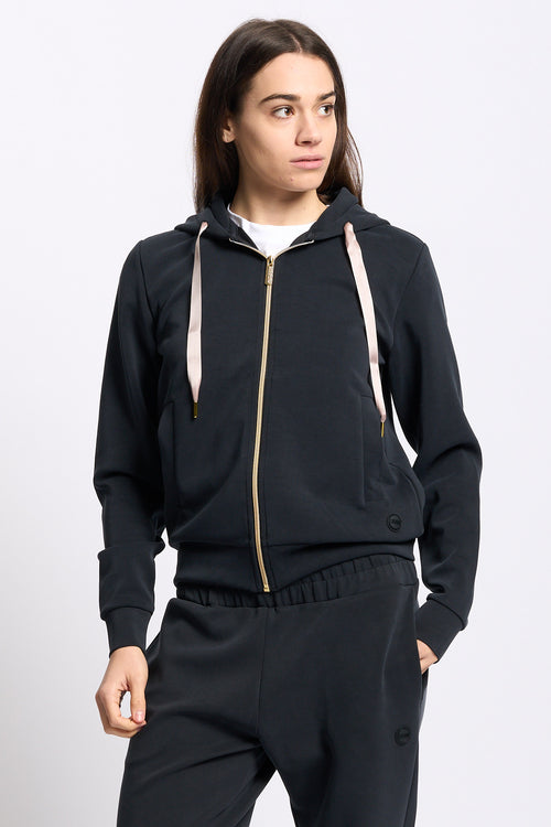 Colmar originals Felpa Cappuccio+zip  Blu Donna