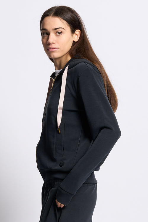 Colmar originals Felpa Cappuccio+zip  Blu Donna-2