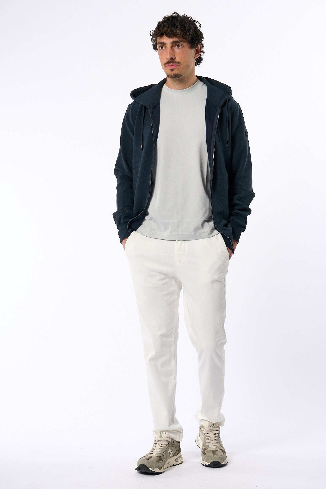 Colmar Originals Felpa Full Zip Con Cappuccio Blu Uomo-3