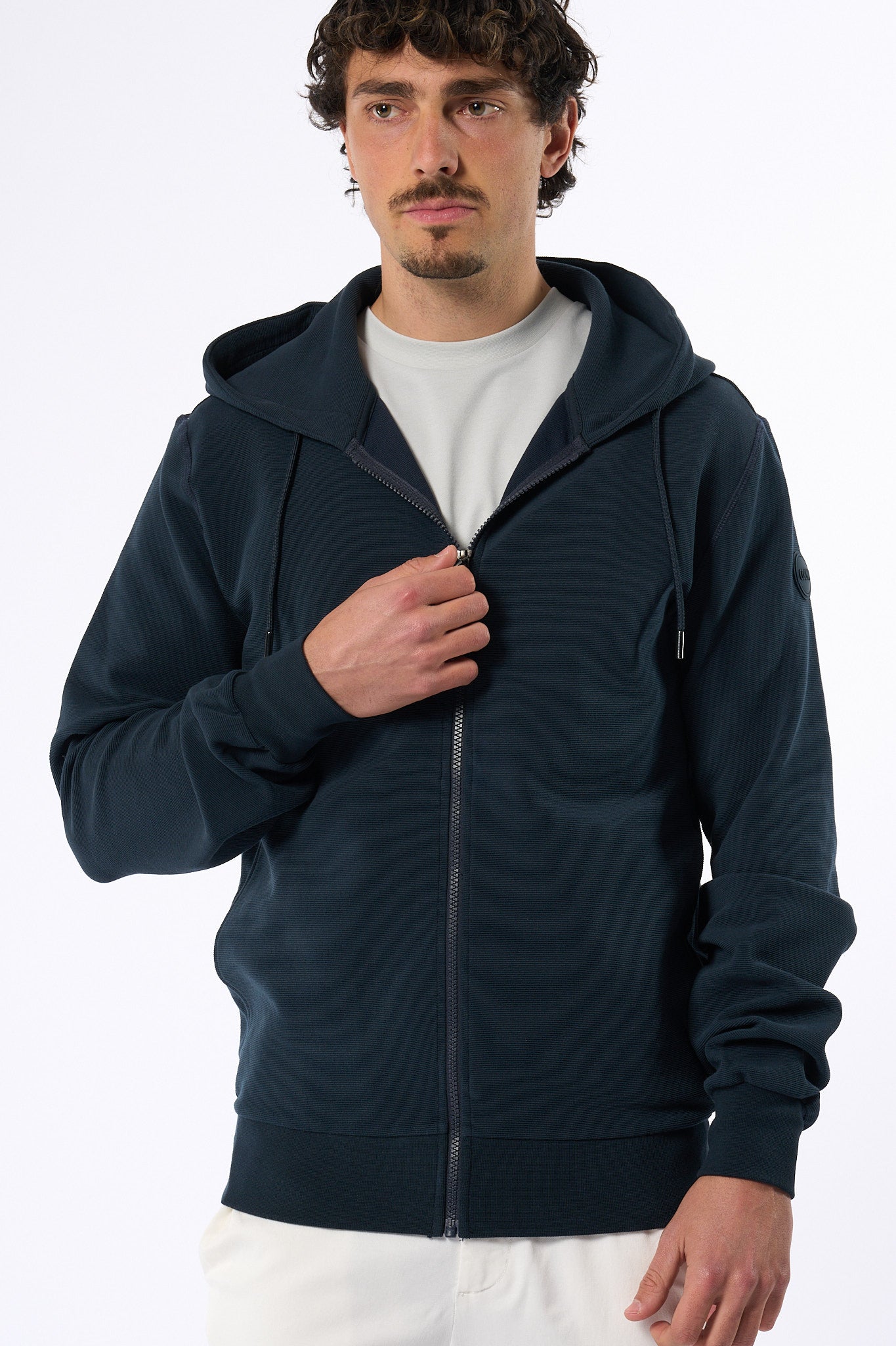 Colmar Originals Felpa Full Zip Con Cappuccio Blu Uomo-4