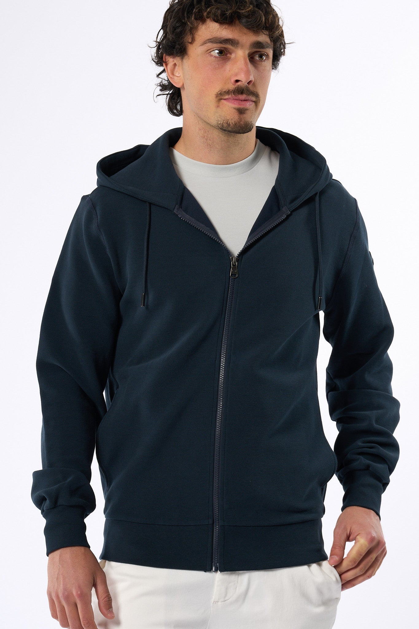 Colmar Originals Felpa Full Zip Con Cappuccio Blu Uomo-5