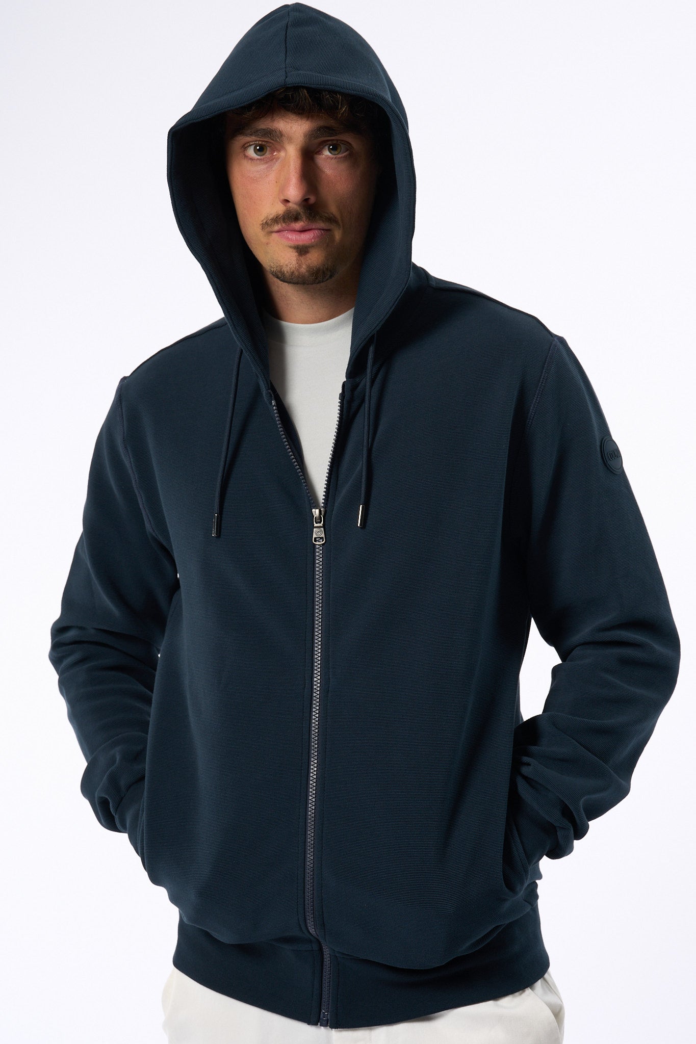 Colmar Originals Felpa Full Zip Con Cappuccio Blu Uomo-7