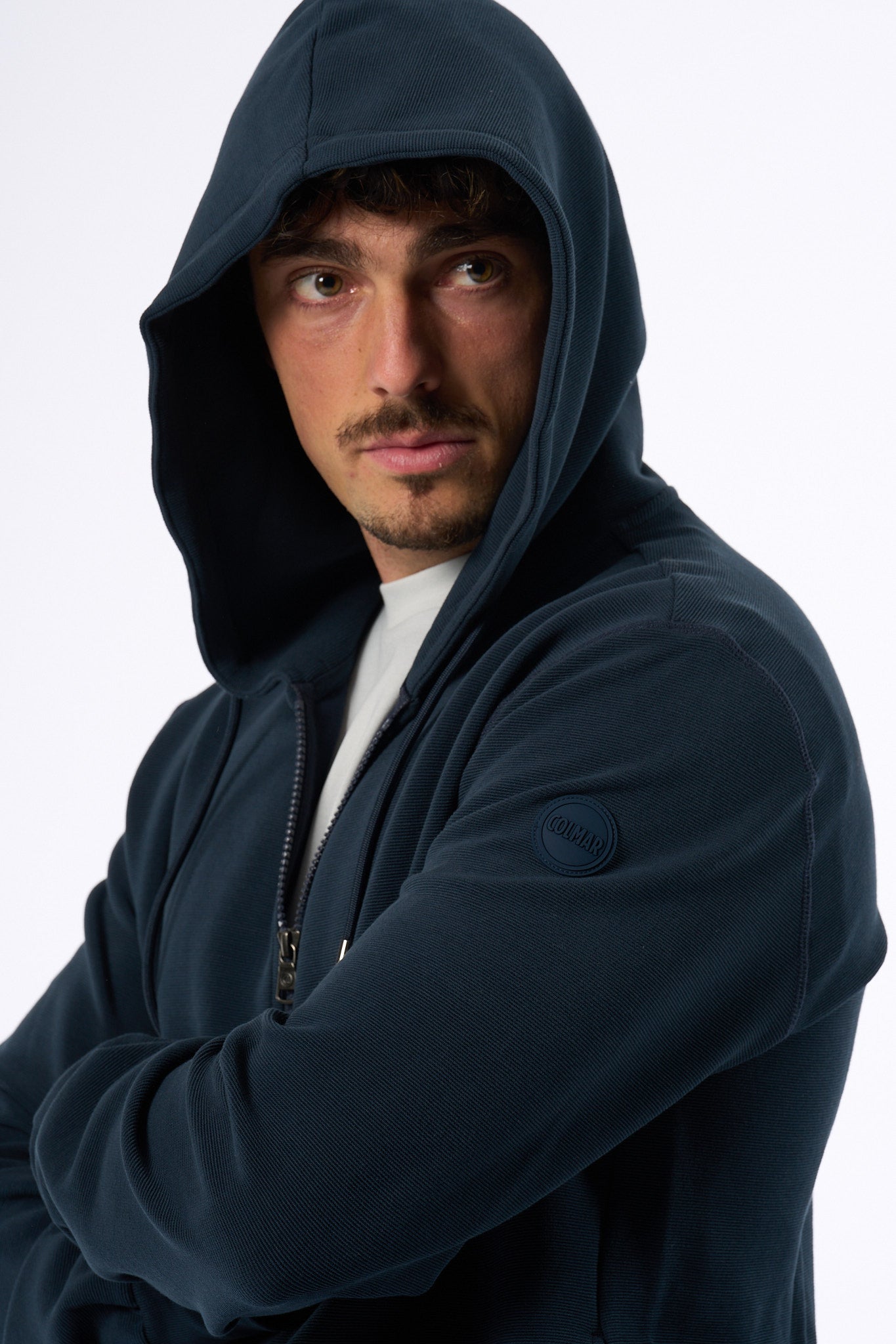 Colmar Originals Felpa Full Zip Con Cappuccio Blu Uomo-1