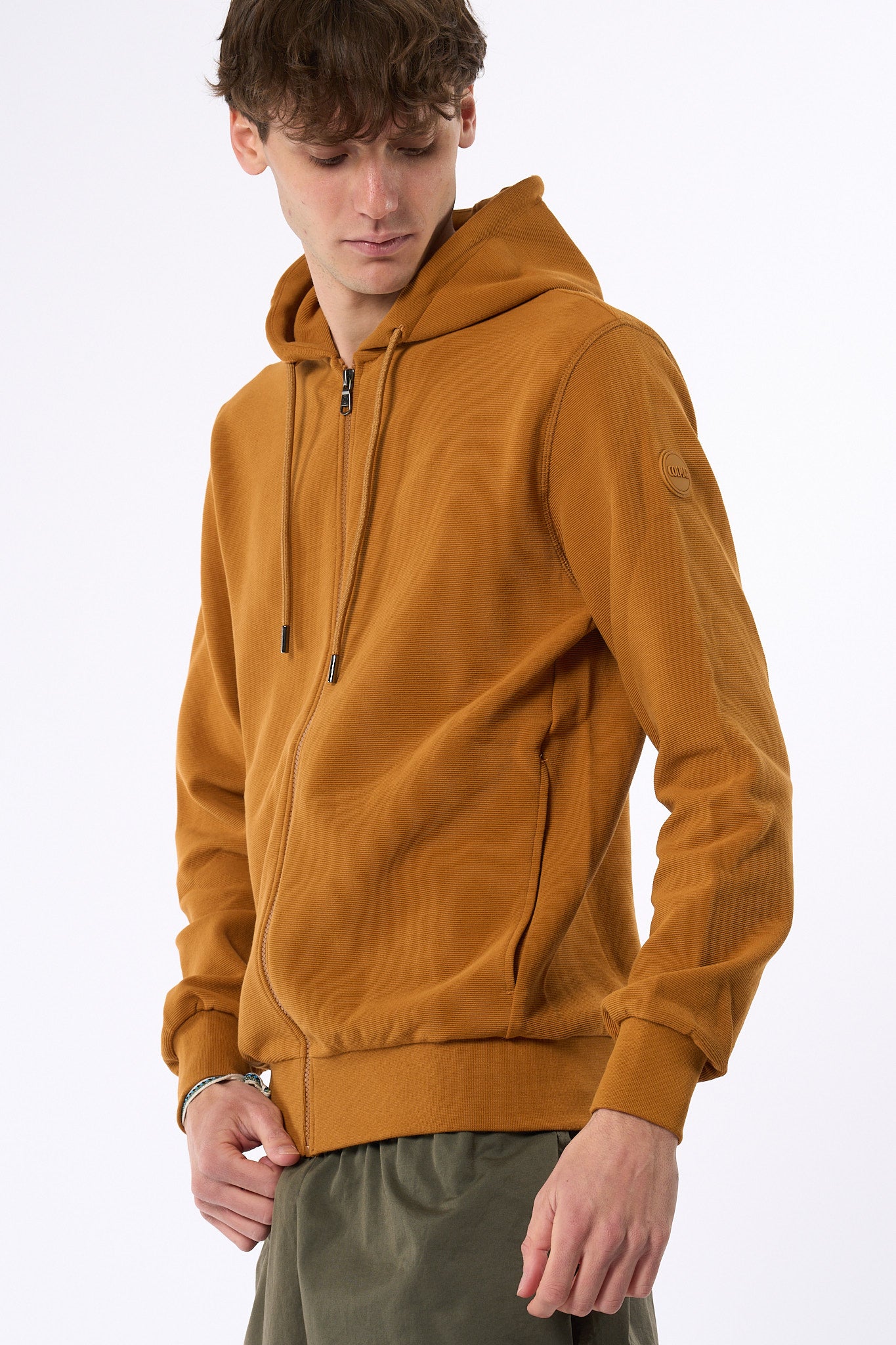 Colmar Originals Felpa Full Zip Con Cappuccio Senape Uomo-1