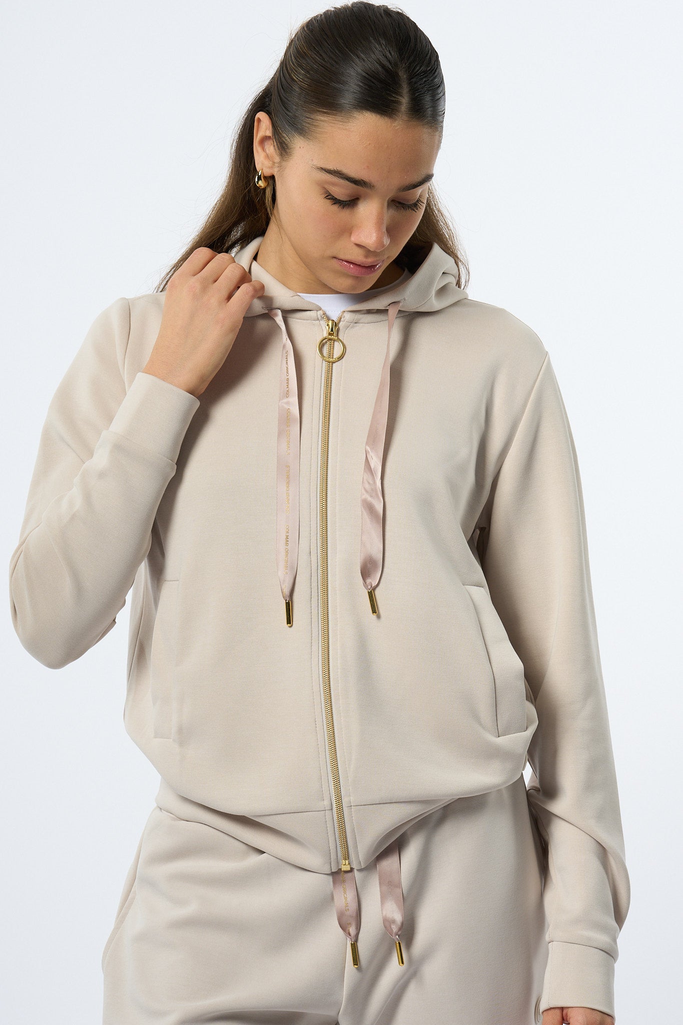 Colmar Originals Felpa Full Zip Gesso Donna-5