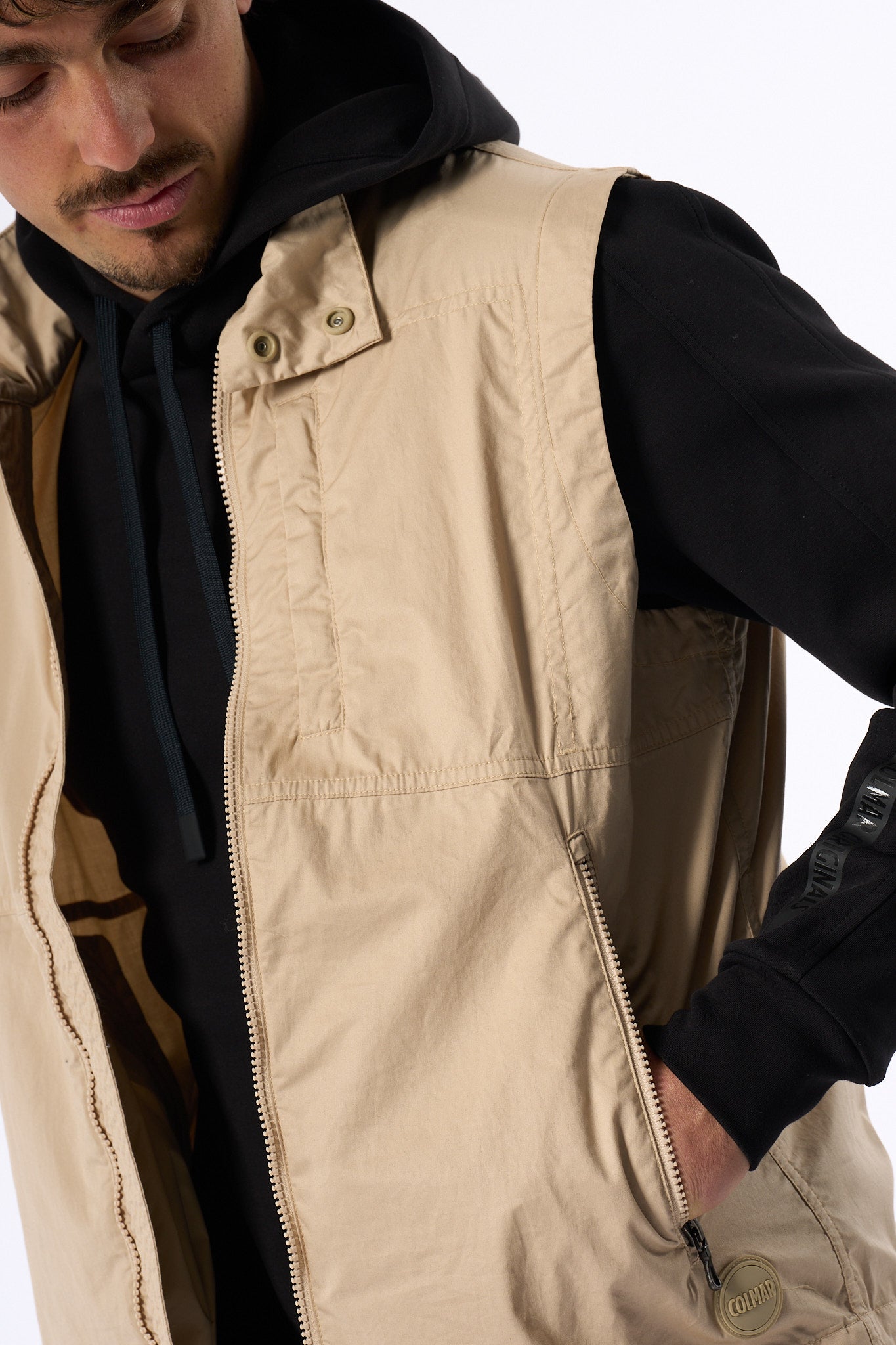 Colmar Originals Gilet In Cotone Sabbia Uomo-1