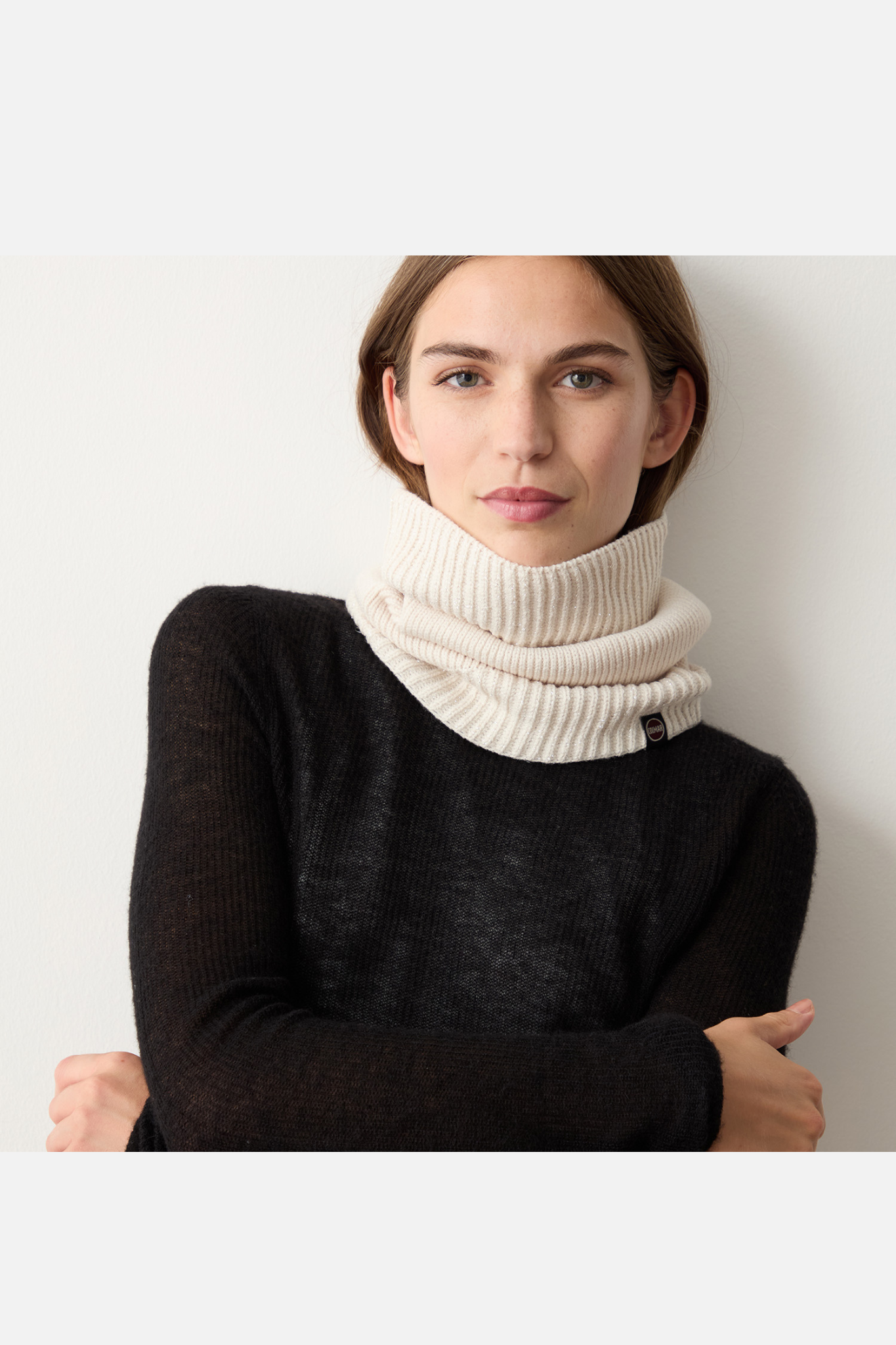 Colmar Originals Lurex Neck Warmer White Women-3