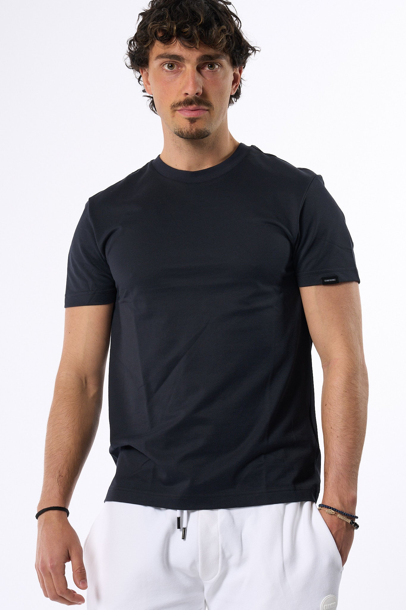 Colmar Originals T-shirt In Piquet Tecnico Blu Uomo-4