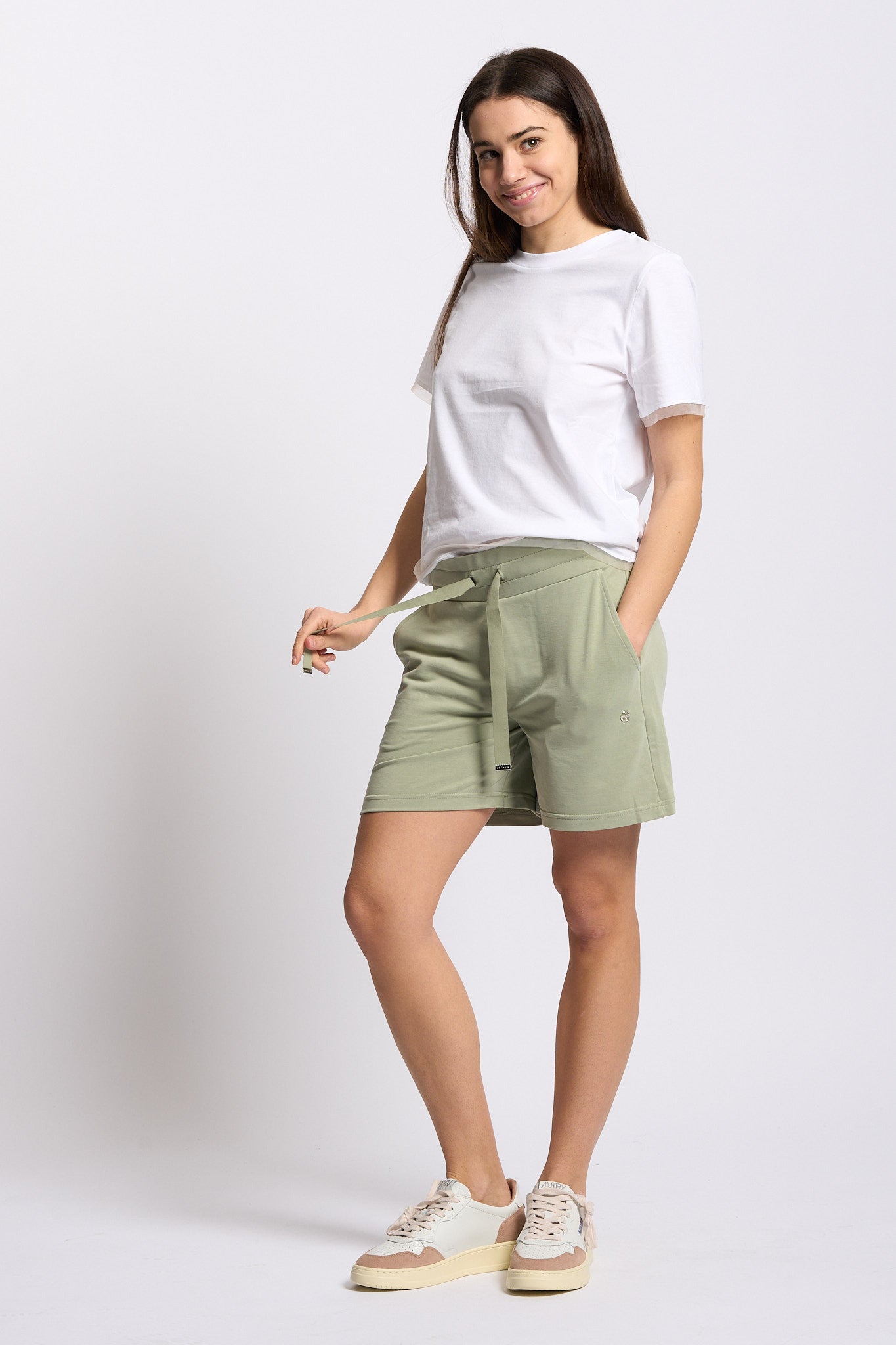 Colmar originals Bermuda in Felpa Verde Donna-3