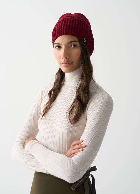 Colmar originals Cappello Lurex Bordeaux Donna-4