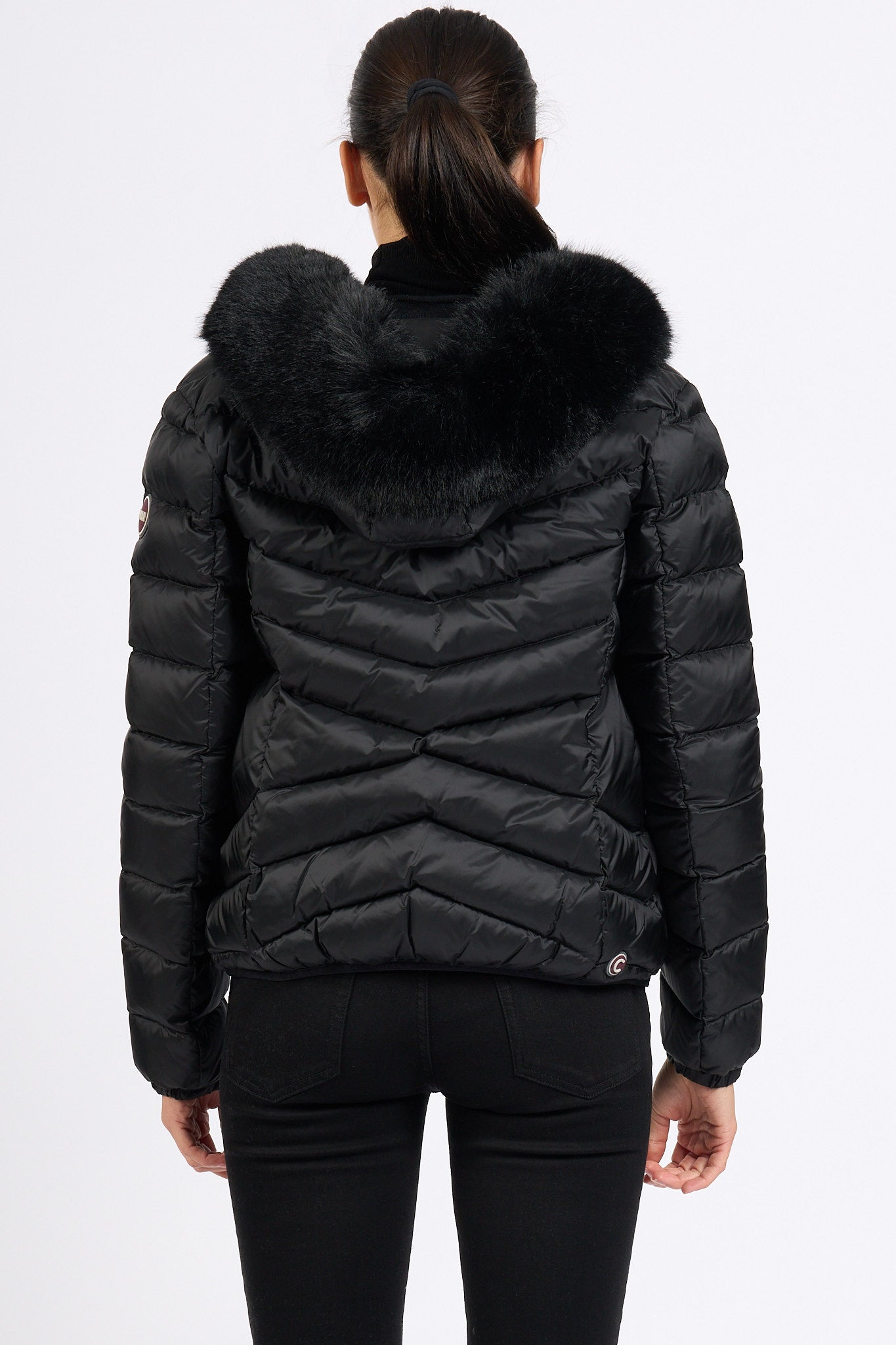 Colmar originals Piumino Corto Cappuccio Nero Donna-6