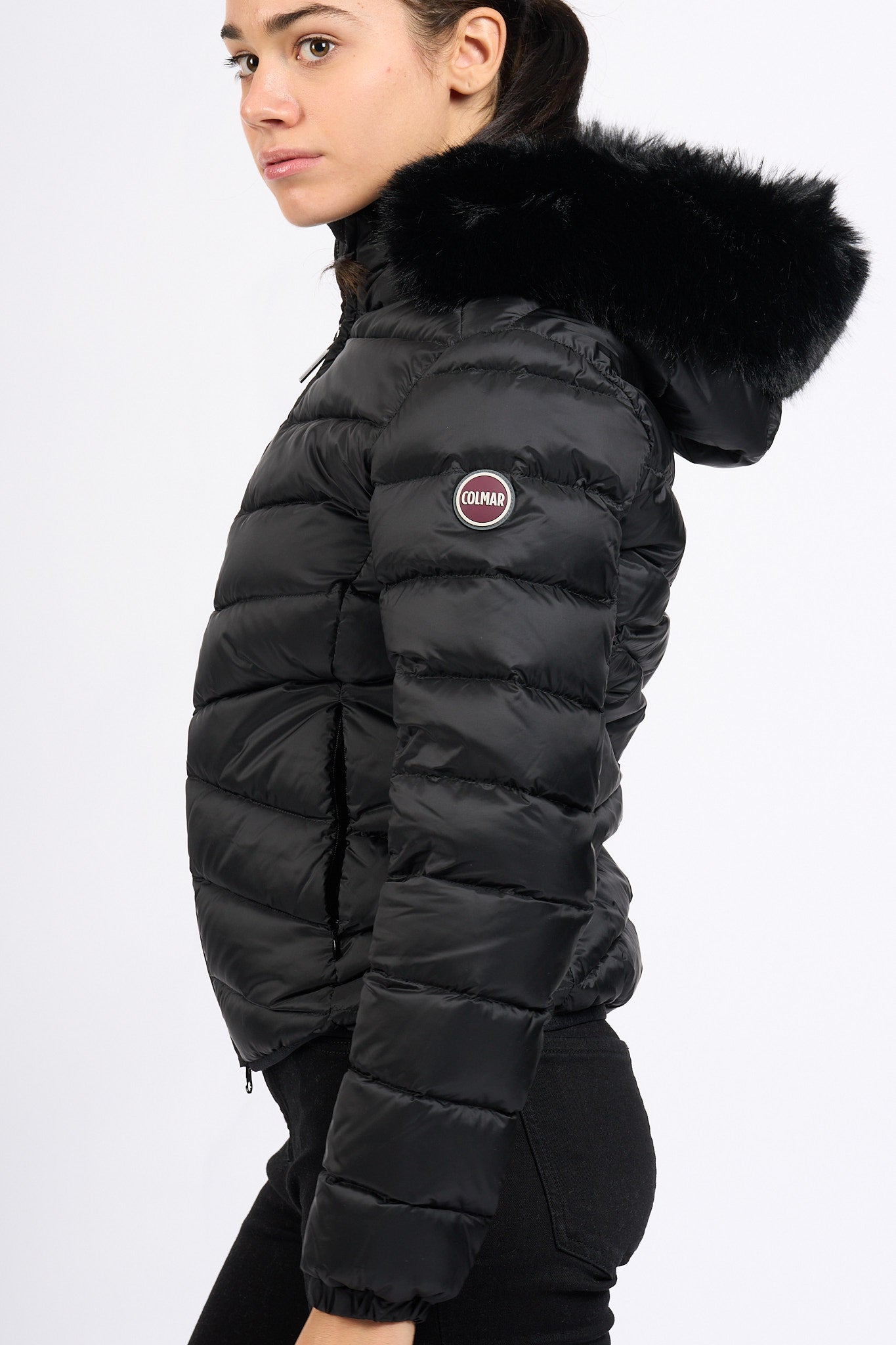 Colmar originals Piumino Corto Cappuccio Nero Donna-8