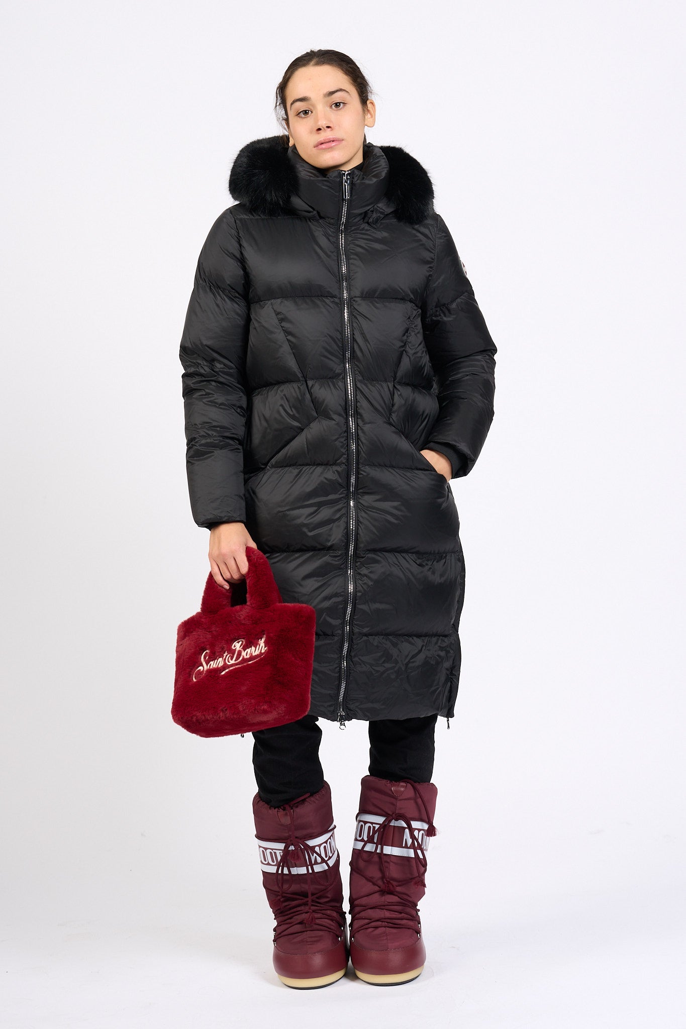 Colmar originals Piumino Lungo Nero Donna-2