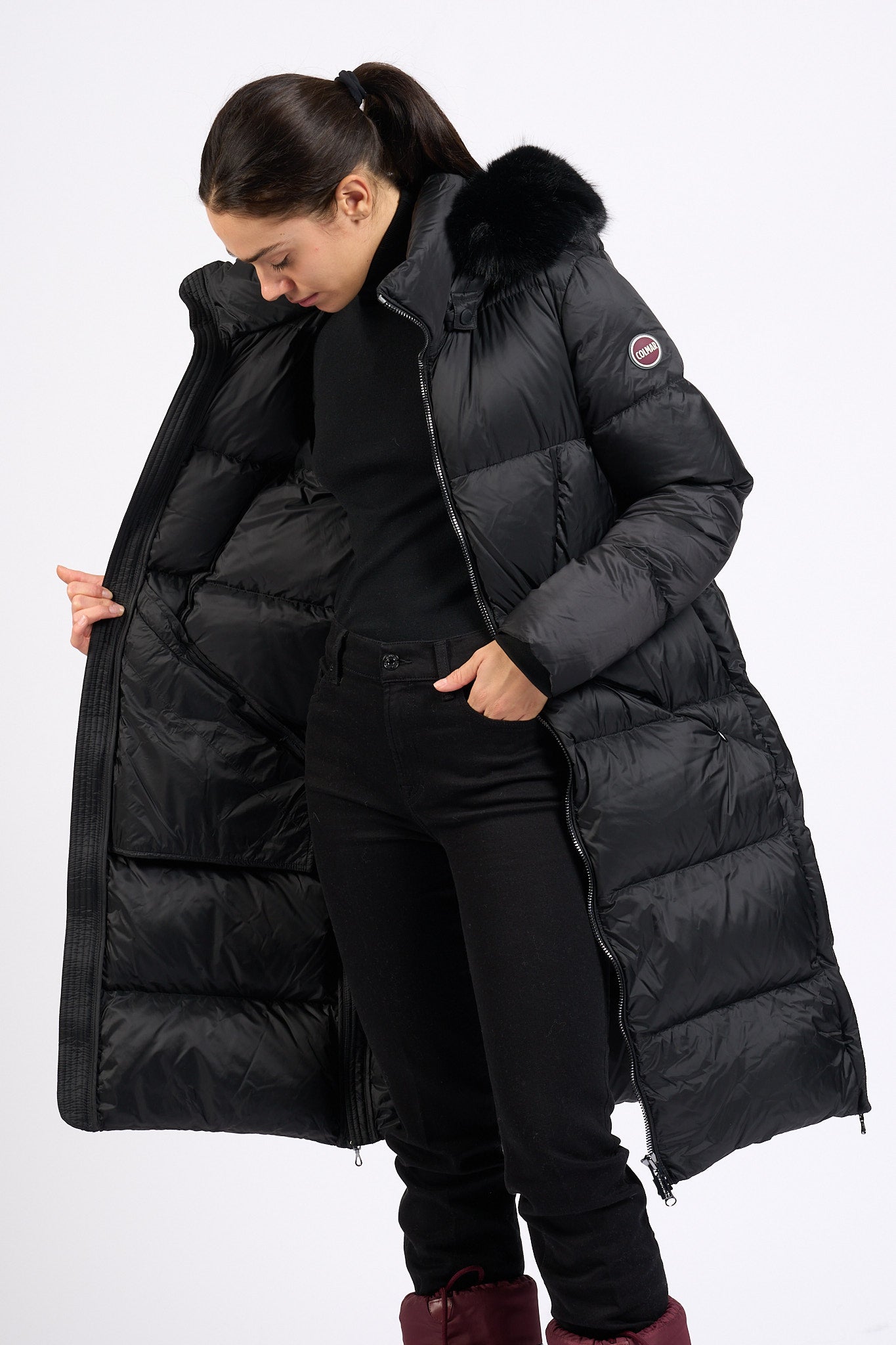 Colmar originals Piumino Lungo Nero Donna-10