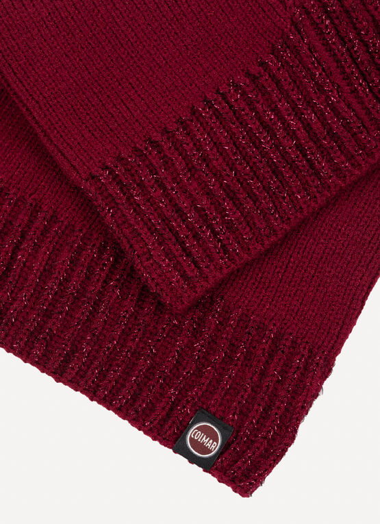 Colmar originals Scaldacollo Lurex Bordeaux Donna-2