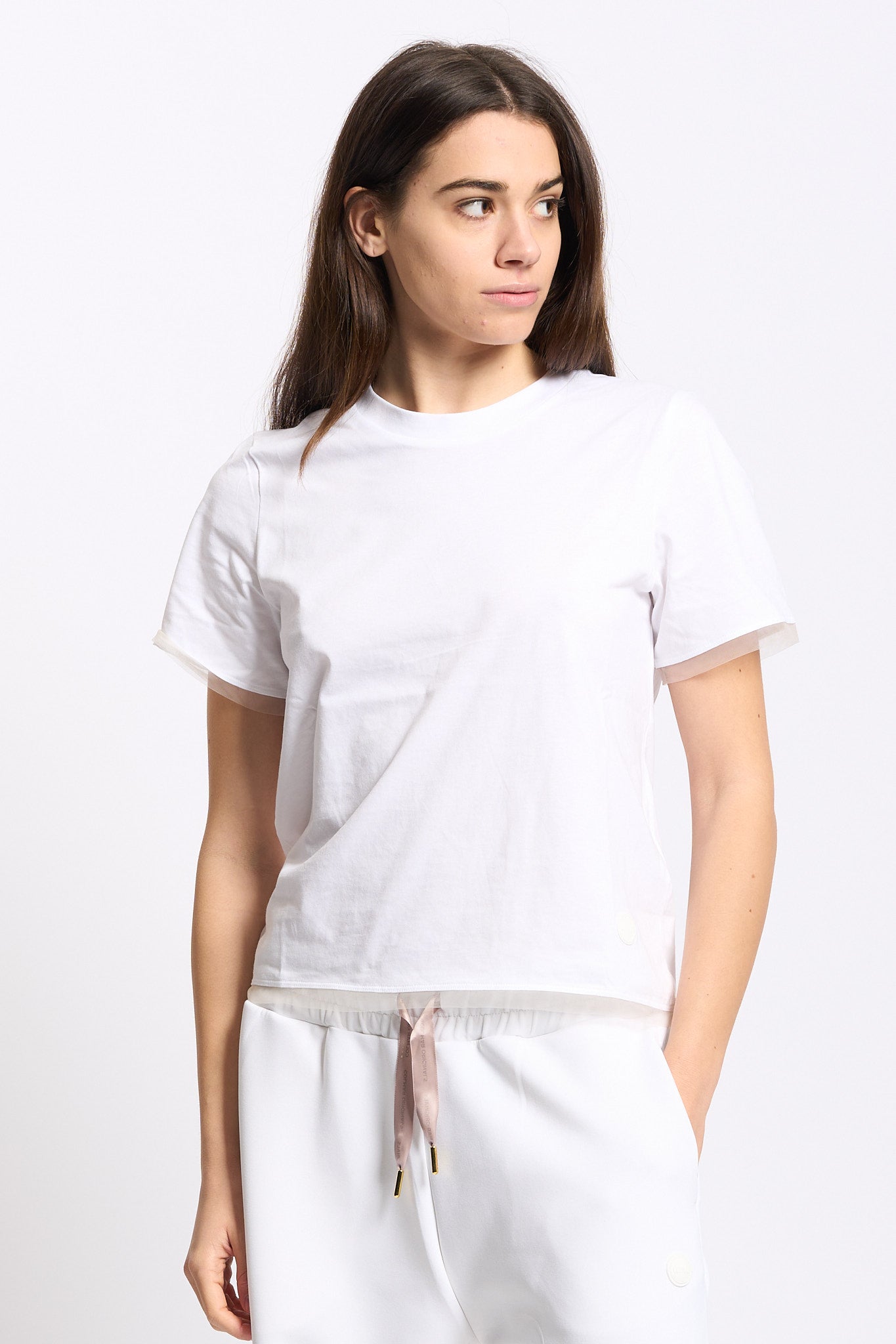Colmar originals T-shirt con Tulle Bianco Donna-2