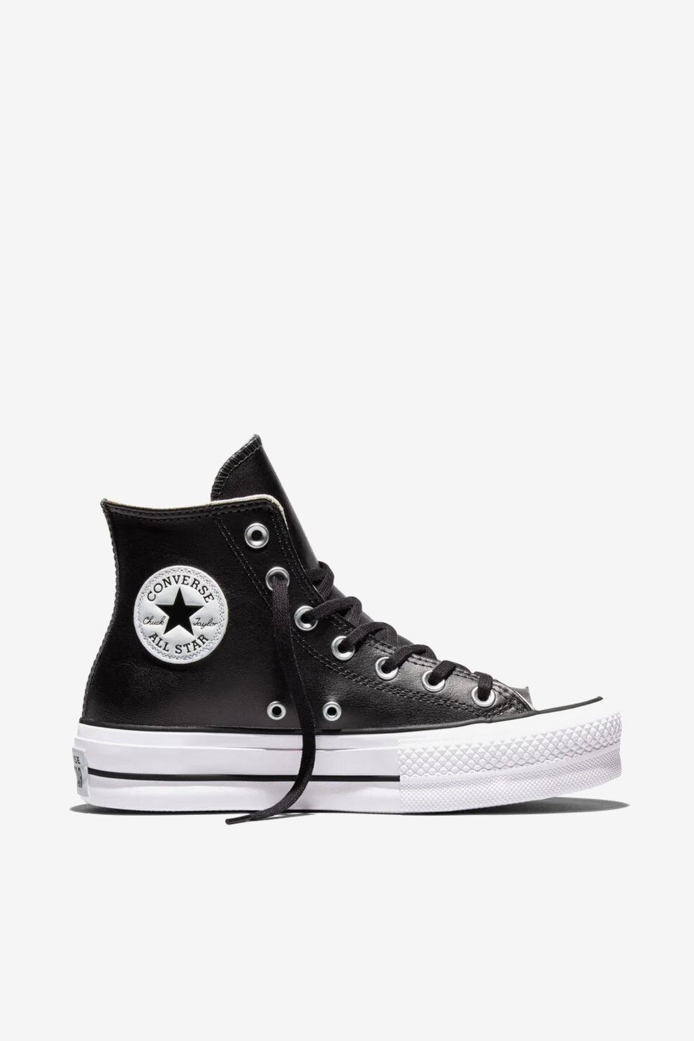 Converse All Star Chuck Taylor Platform pelle nera donna-1