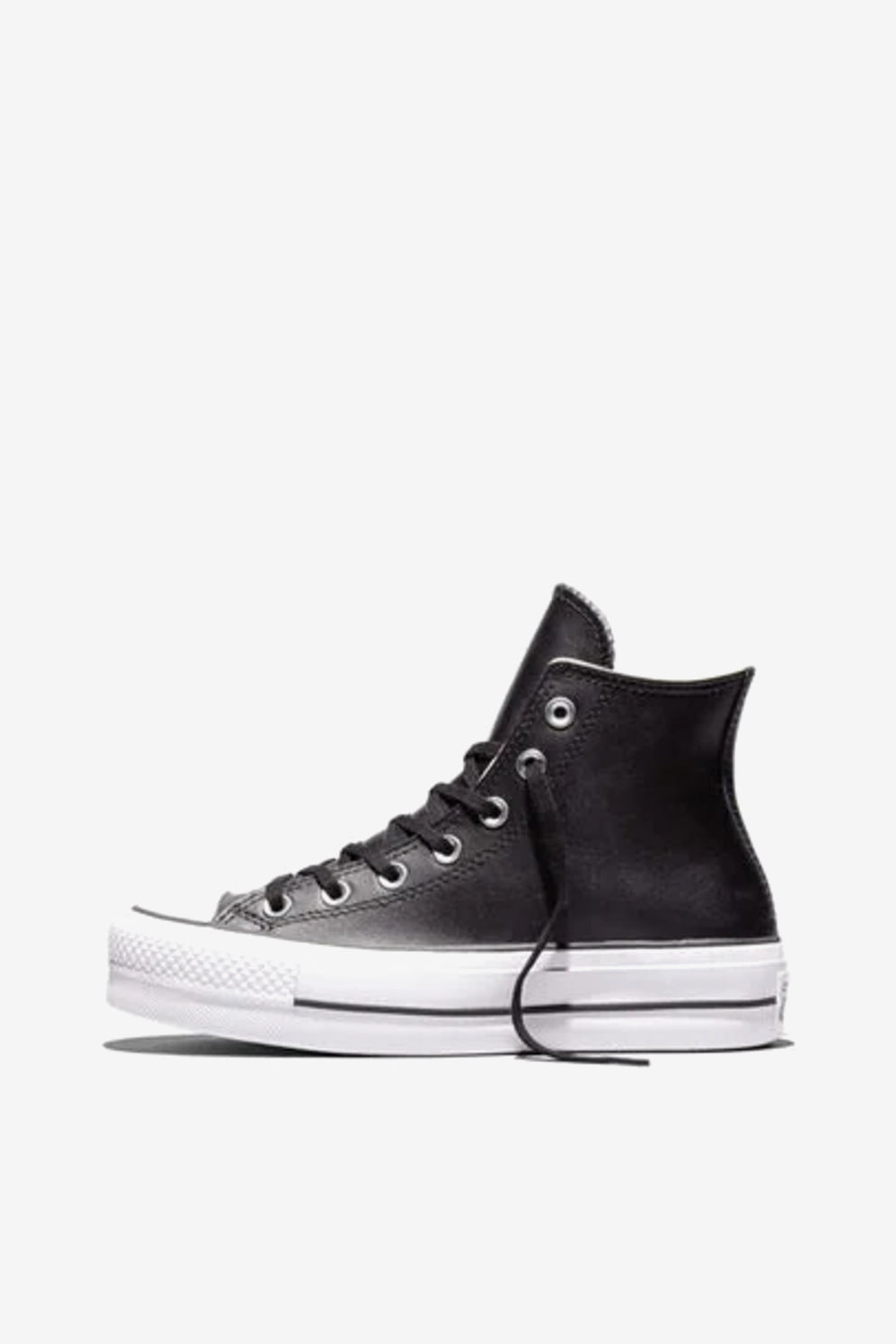 Converse All Star Chuck Taylor Platform pelle nera donna-7