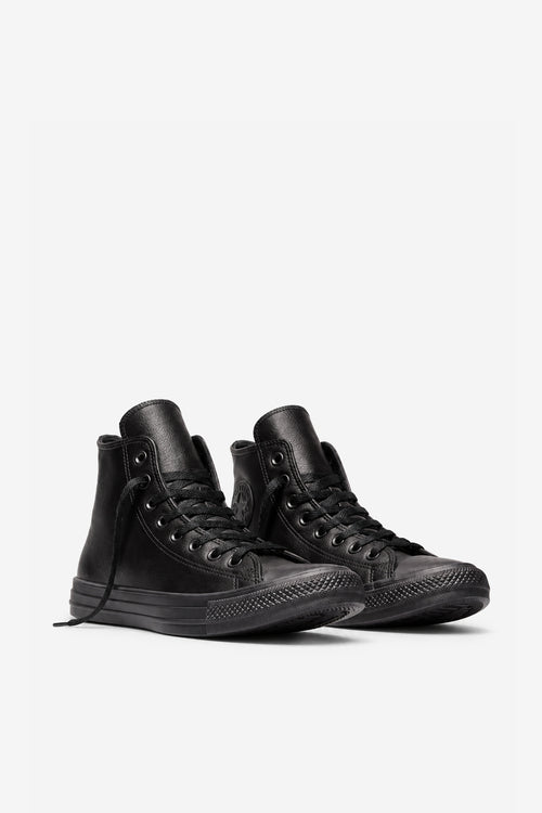 Converse Chuck Taylor All Star in pelle nero uomo-2