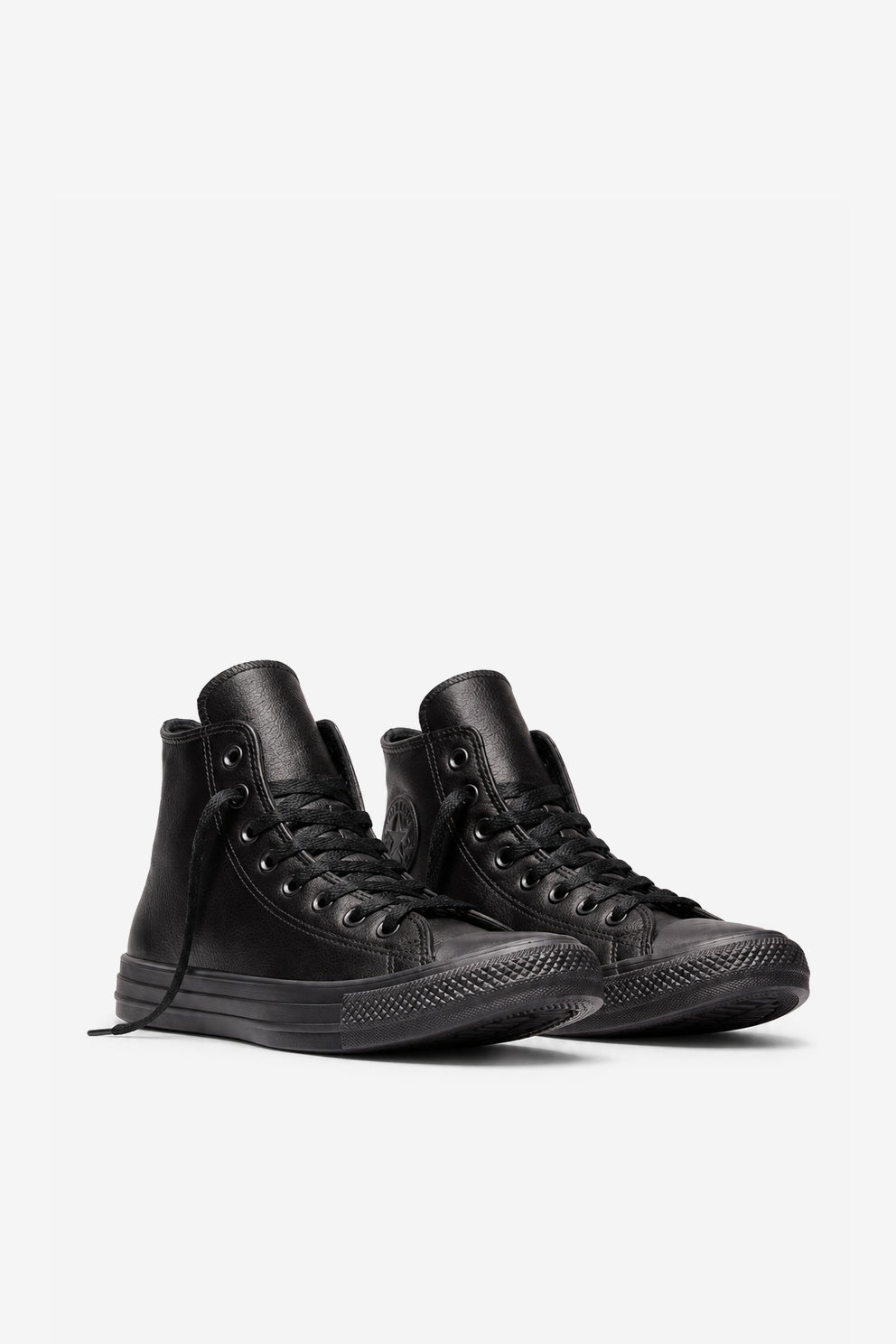 Converse Chuck Taylor All Star in pelle nero uomo-2