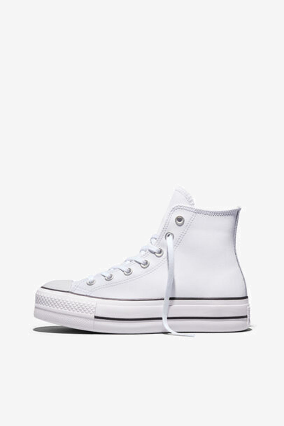 Converse All Star Chuck Taylor Platform pelle bianca donna-5