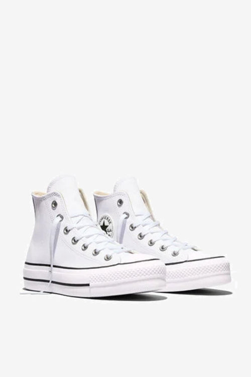 Converse All Star Chuck Taylor Platform pelle bianca donna-2