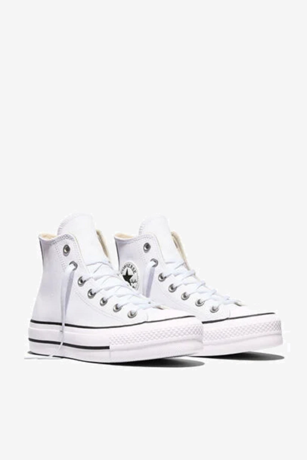 Converse All Star Chuck Taylor Platform pelle bianca donna-2