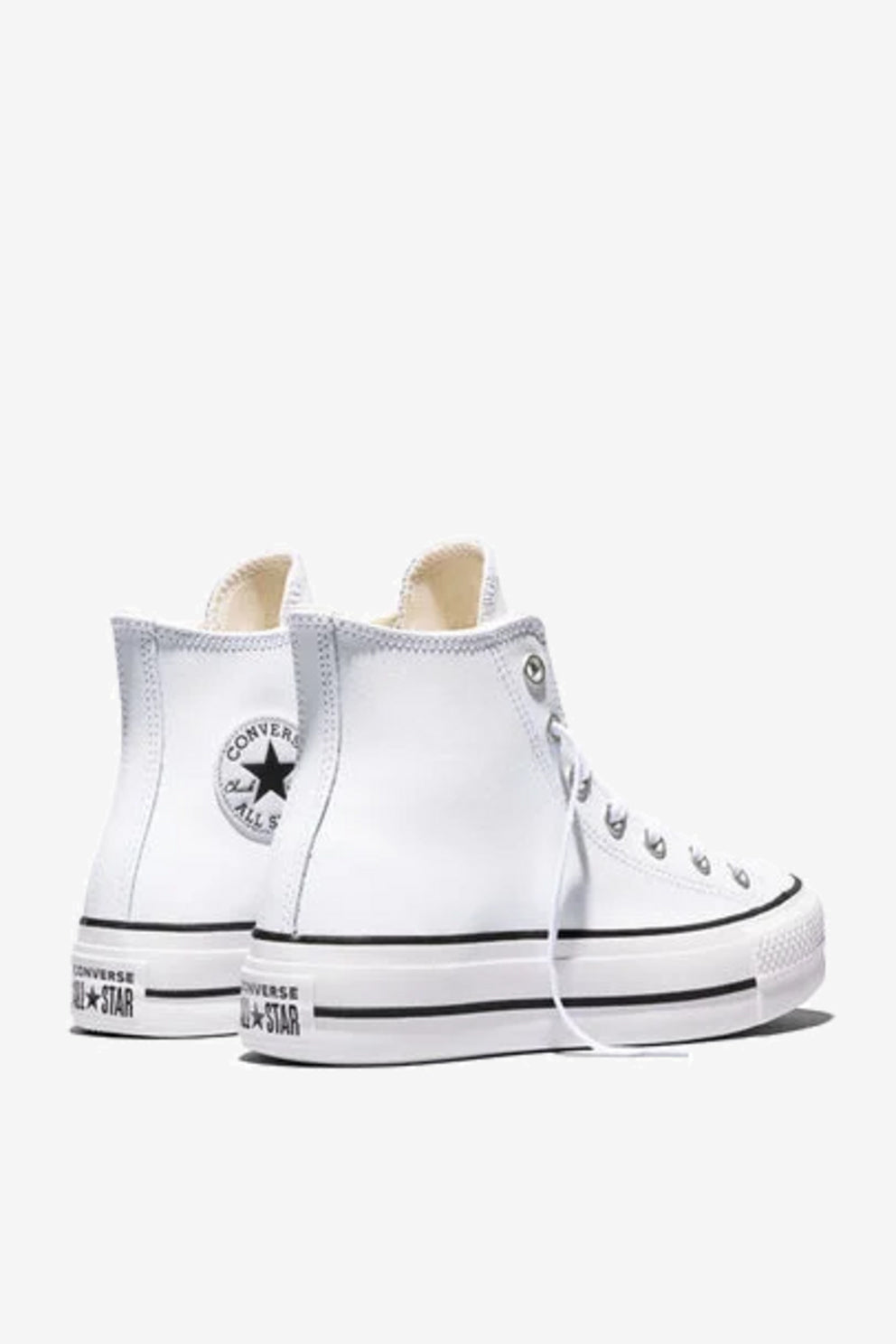 Converse All Star Chuck Taylor Platform pelle bianca donna-3
