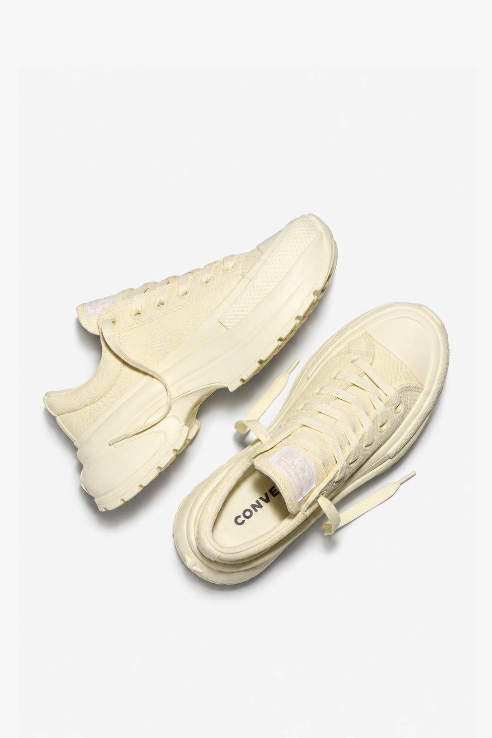 Converse All Star Run Star Crush in pelle bianca da donna-3