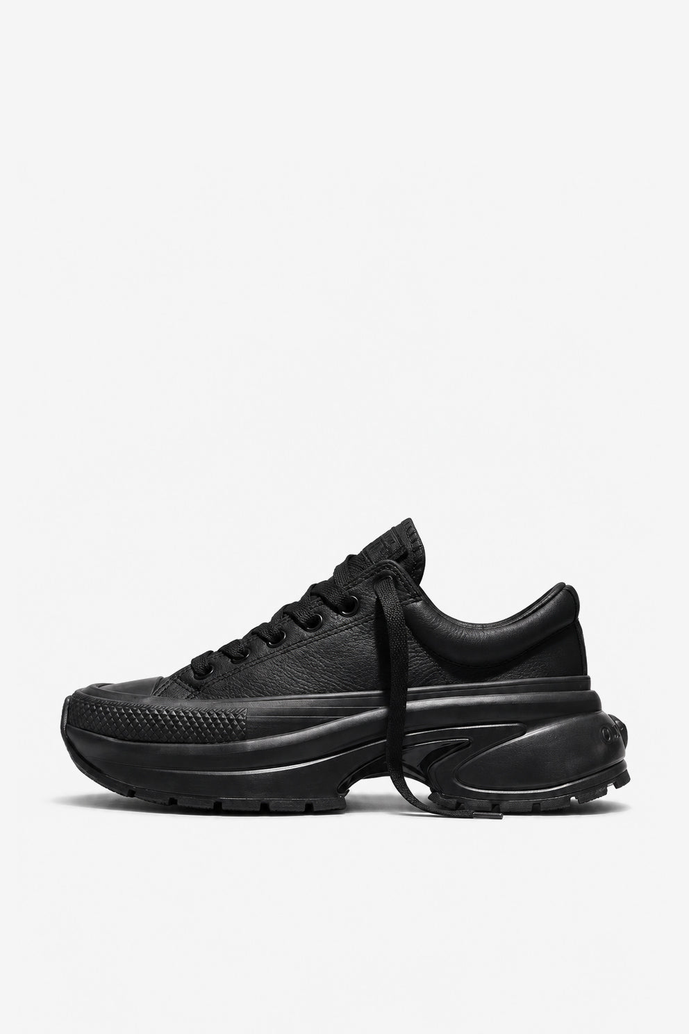 Converse All Star Run Star Crush in pelle nero donna-4