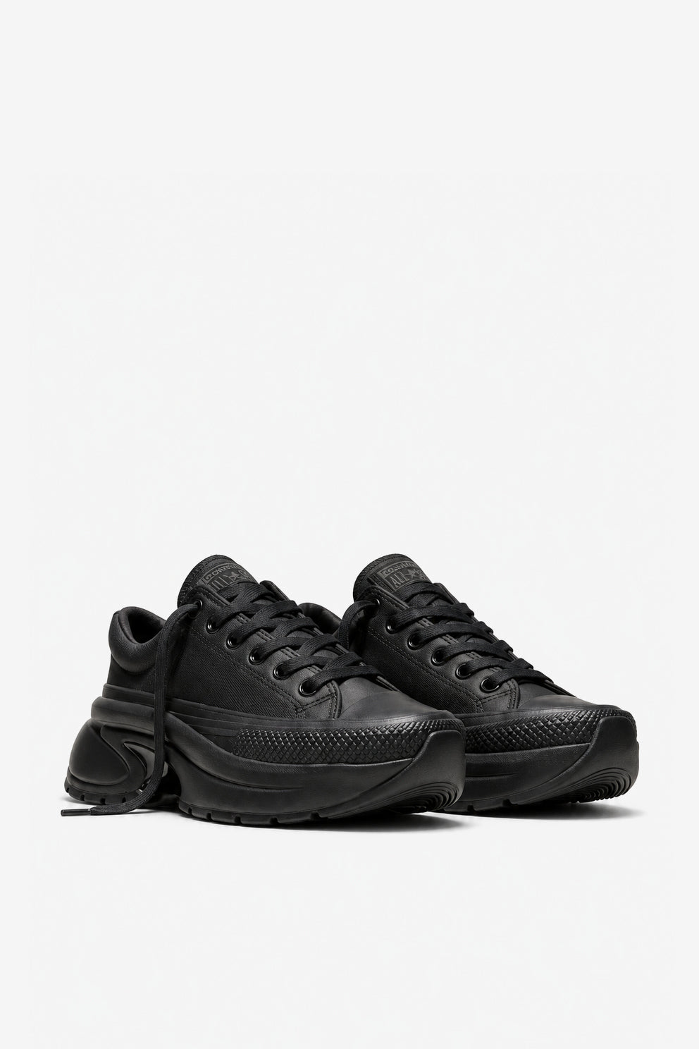 Converse All Star Run Star Crush in pelle nero donna-2