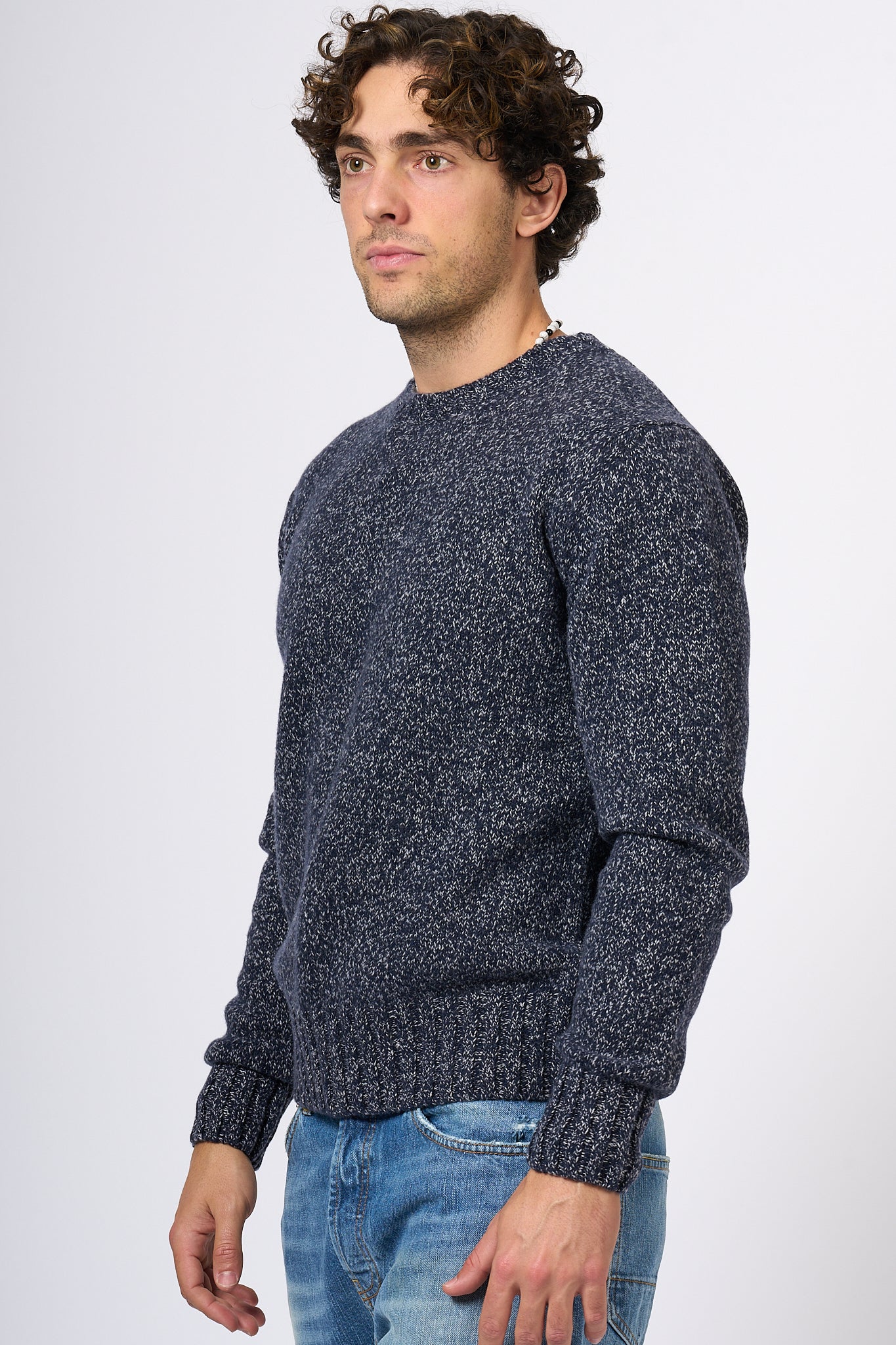 Customer Lovers Maglia Cashmere Blu Uomo-4