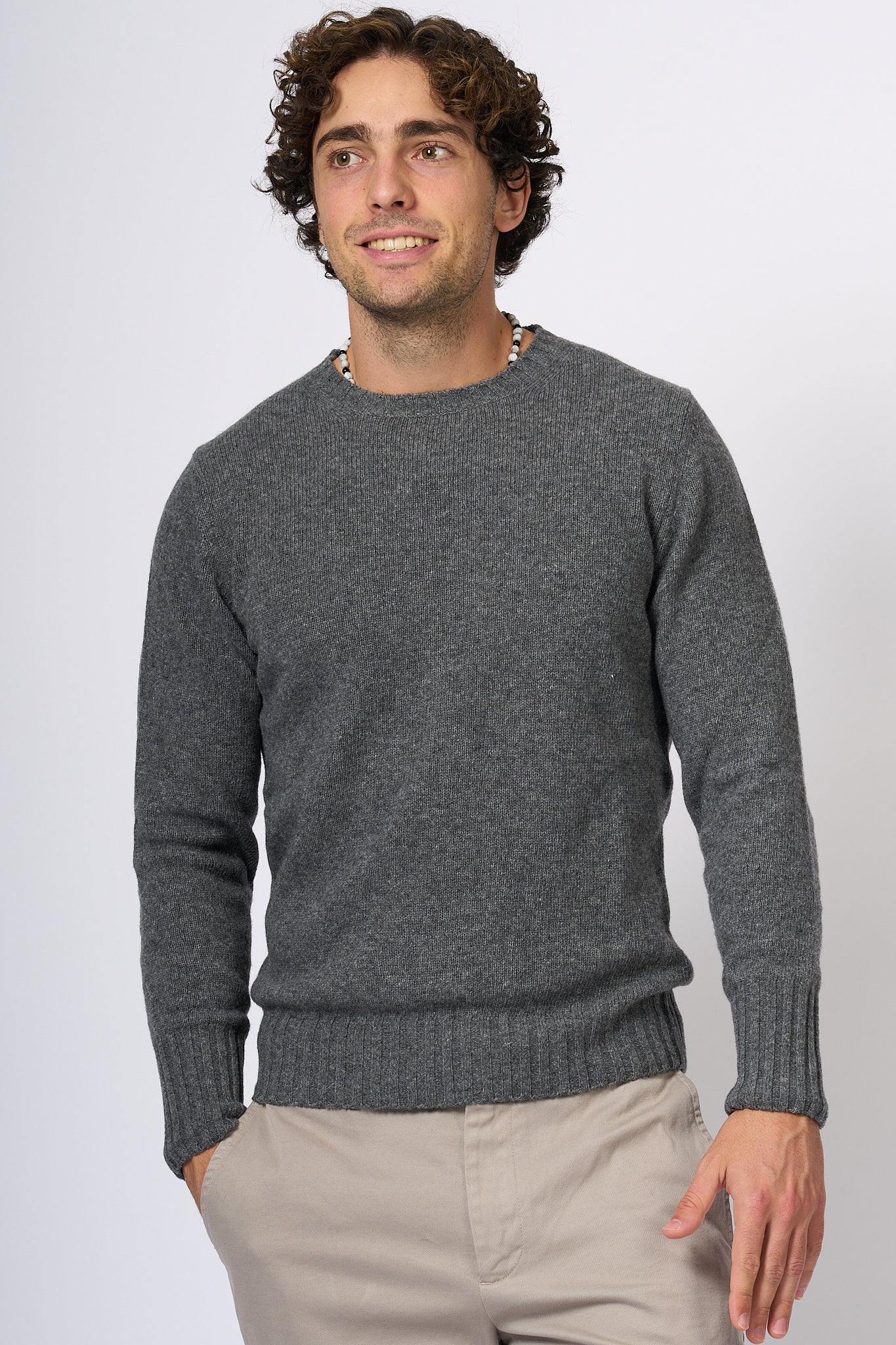 Customer Lovers Lambswool Sweater Grey Men-2