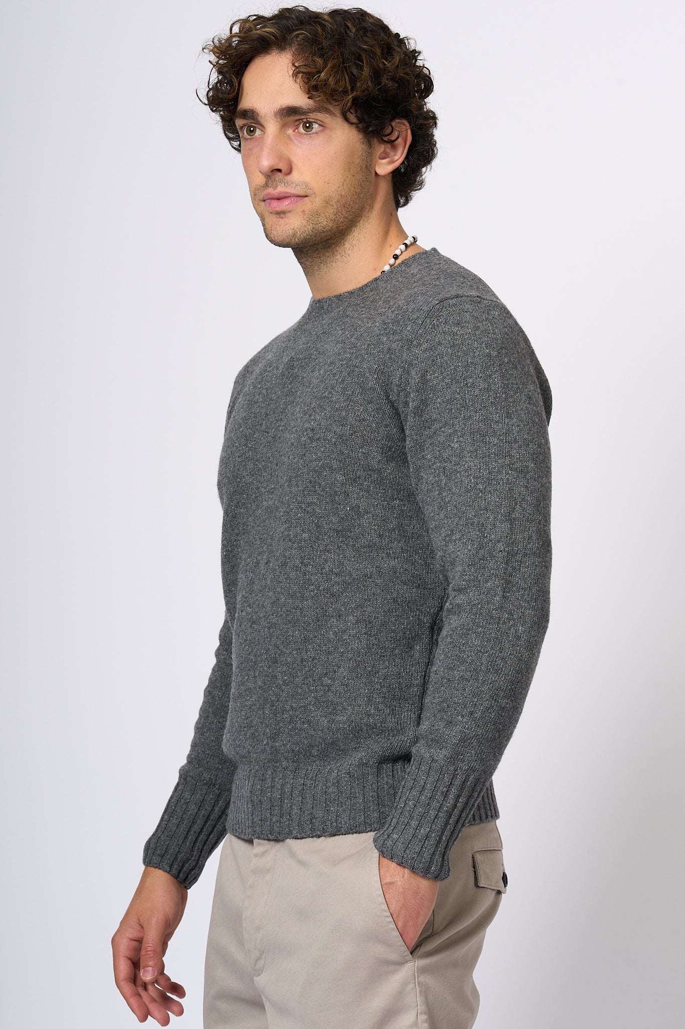 Customer Lovers Lambswool Sweater Grey Men-6