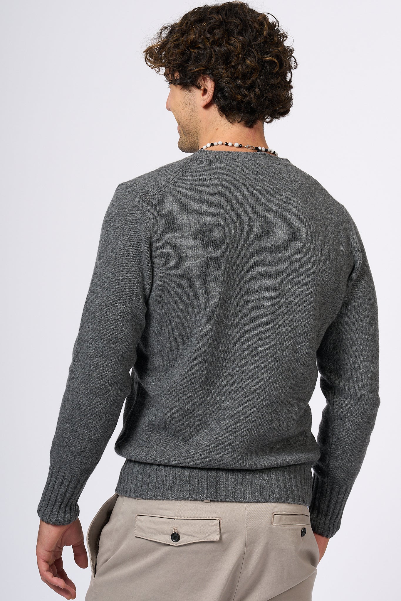 Customer Lovers Lambswool Sweater Grey Men-7