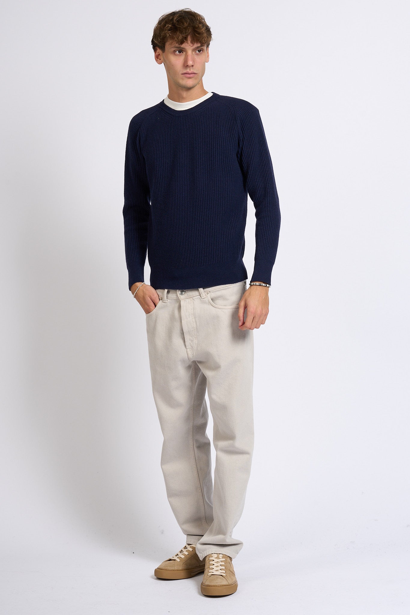 Customer lovers Maglia Giro Costa Blu Uomo-4