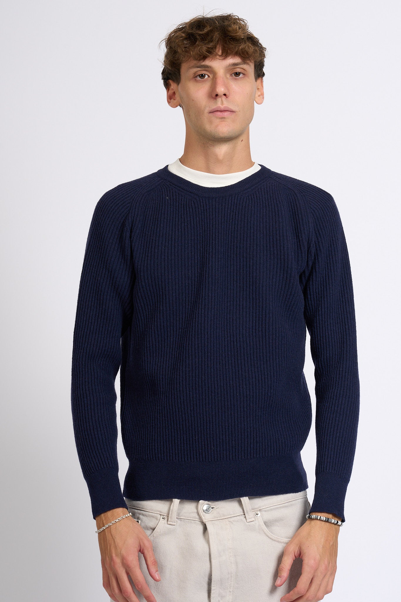 Customer lovers Maglia Giro Costa Blu Uomo-5