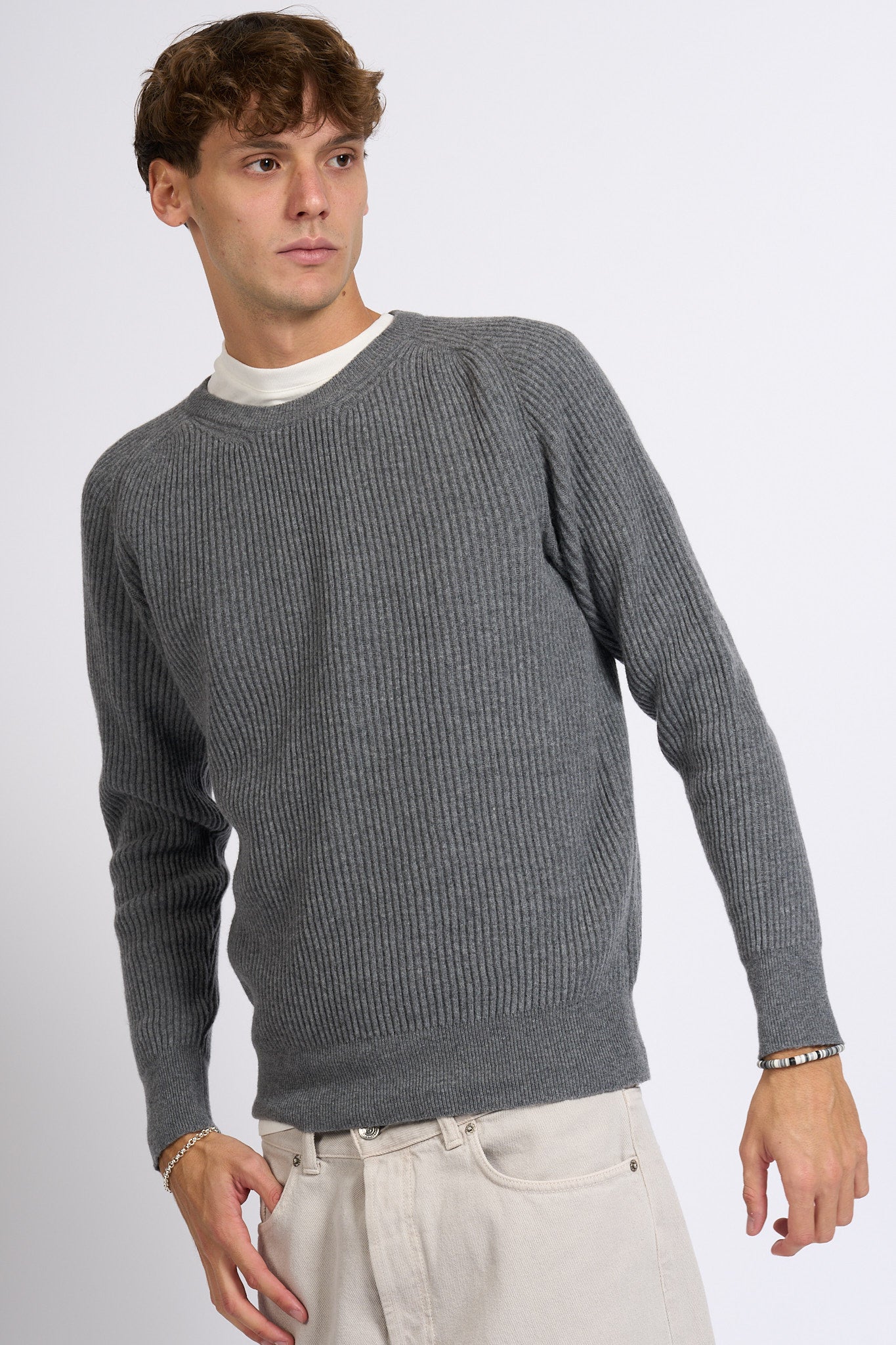 Customer lovers Maglia Giro Costa Grigio scuro Uomo-4