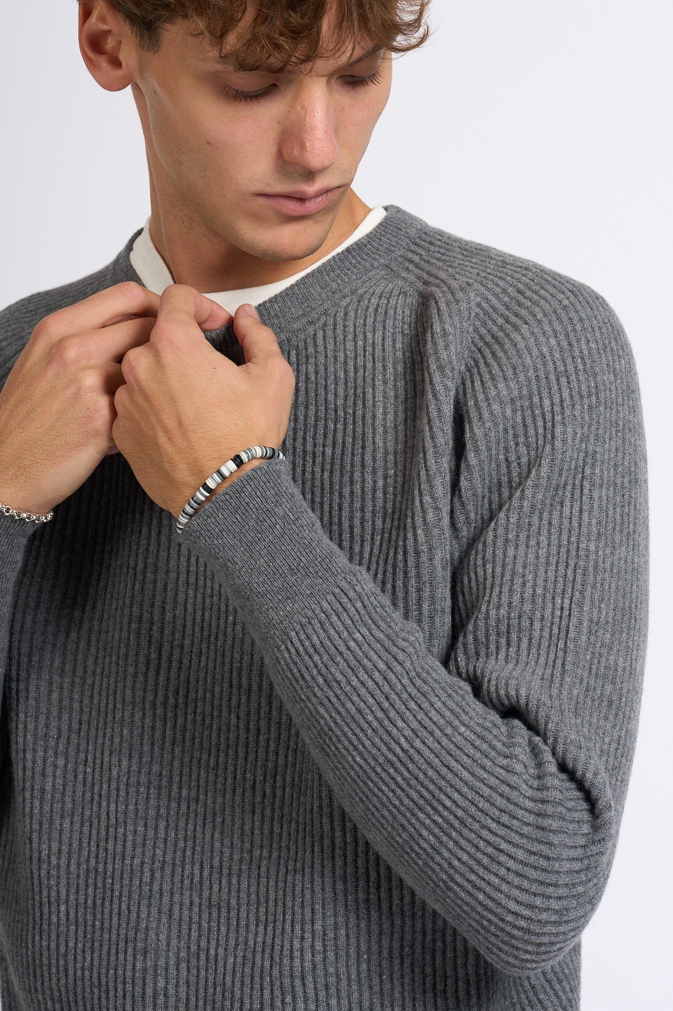 Customer lovers Maglia Giro Costa Grigio scuro Uomo-6