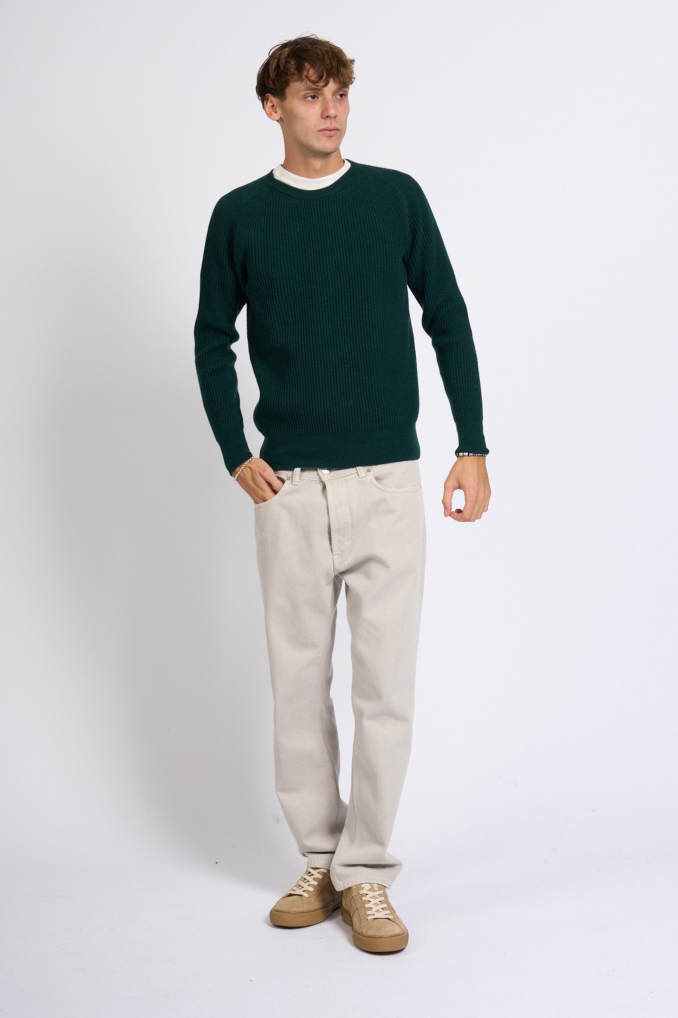 Customer lovers Maglia Giro Costa Verde scuro Uomo-3