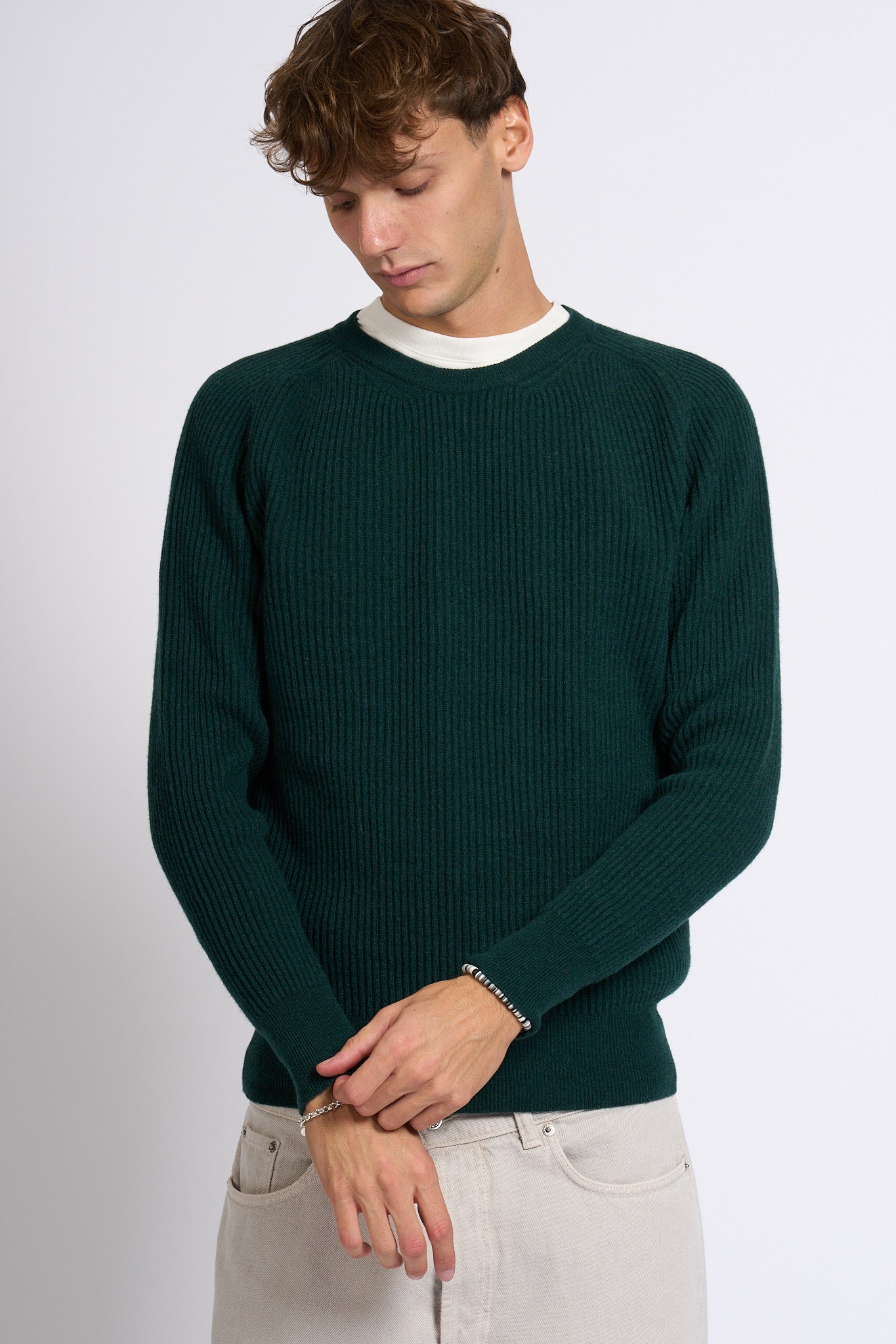 Customer lovers Maglia Giro Costa Verde scuro Uomo-4