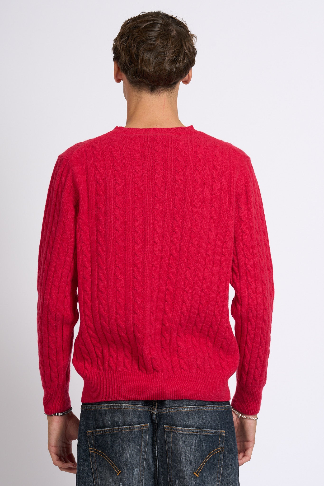 Customer lovers Maglia Giro Treccia Corallo Uomo-6