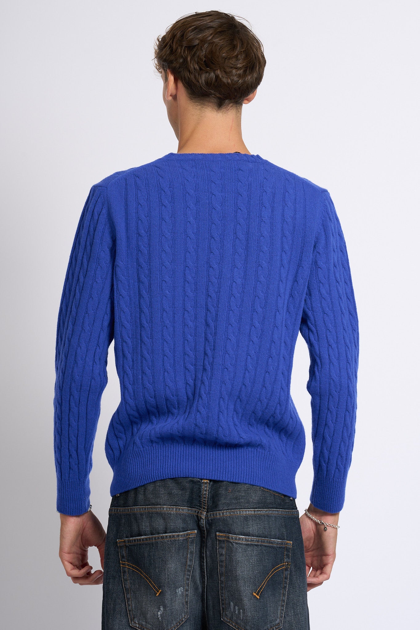 Customer lovers Maglia Giro Treccia indaco Uomo-5